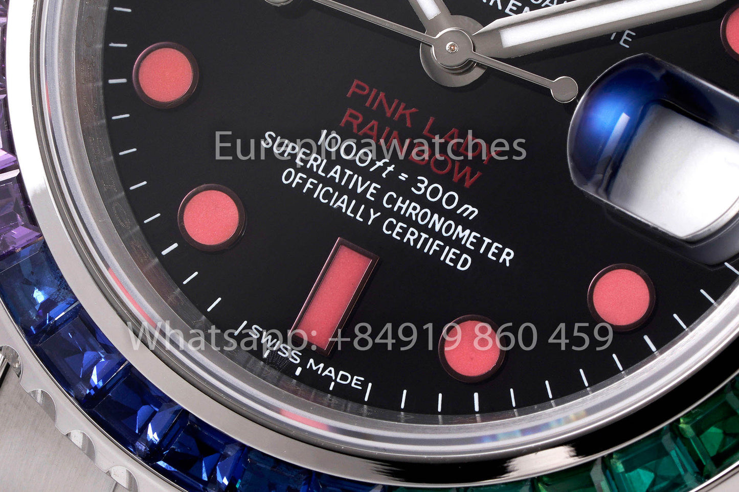 Rolex Submariner Pink Lady Rainbow 1:1 Mejor clon Movimiento EF Factory 3135