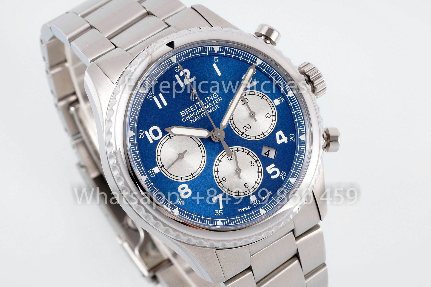 Breitling Aviator 8 AB01194A1B1X1 Blue Dial 1:1 Best Clone EF Factory Stainless Steel