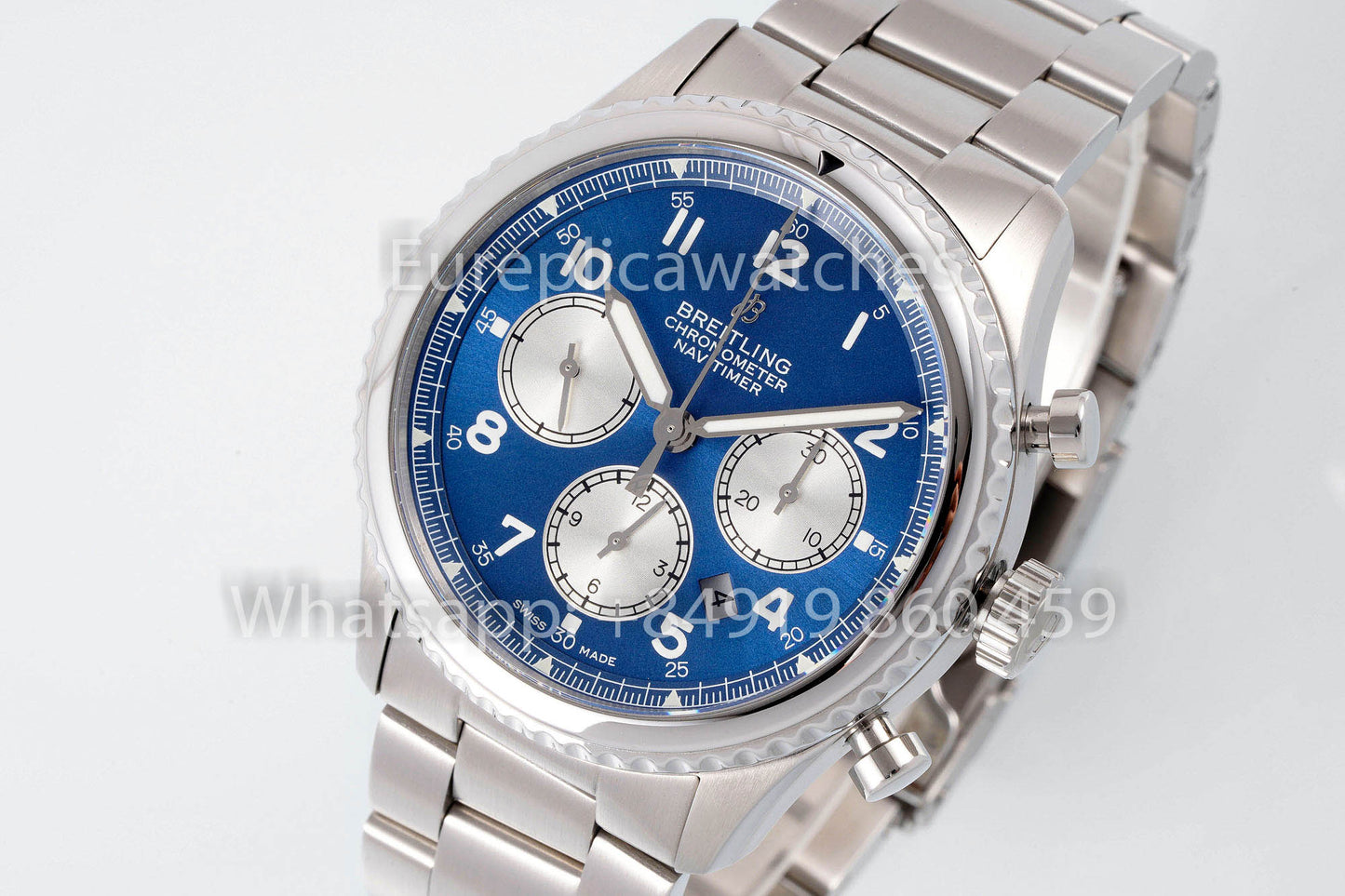 Breitling Aviator 8 AB01194A1B1X1 Esfera azul 1:1 Mejor clon EF Factory Acero inoxidable