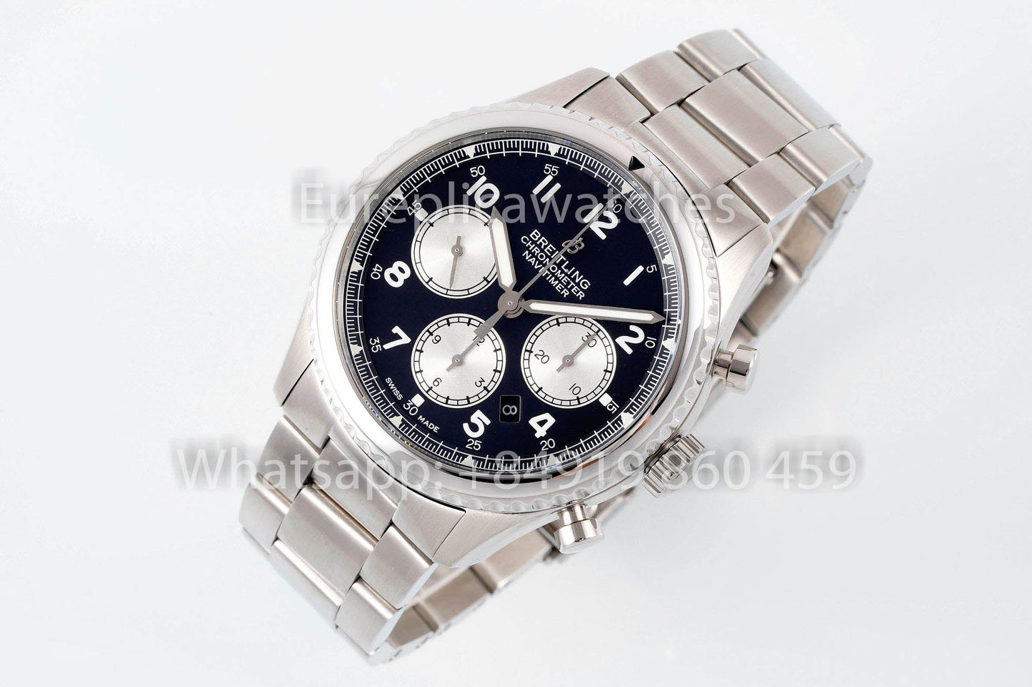 Breitling Aviator 8 Ab0117131b1a1 Black Dial 1:1 Best Clone EF Factory Stainless Steel