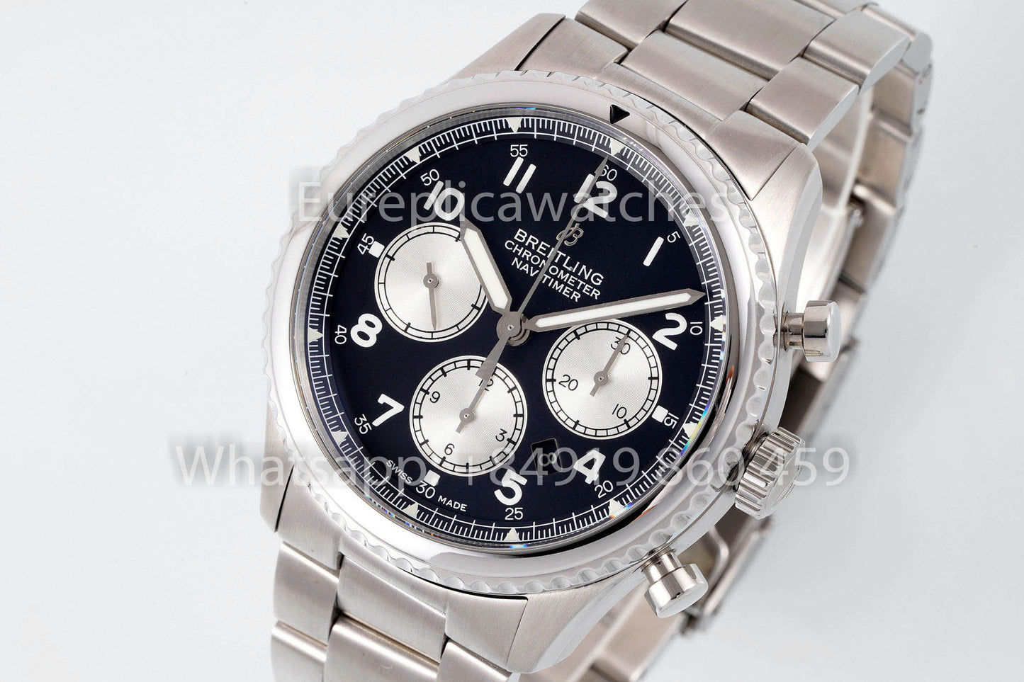 Breitling Aviator 8 Ab0117131b1a1 Black Dial 1:1 Best Clone EF Factory Stainless Steel