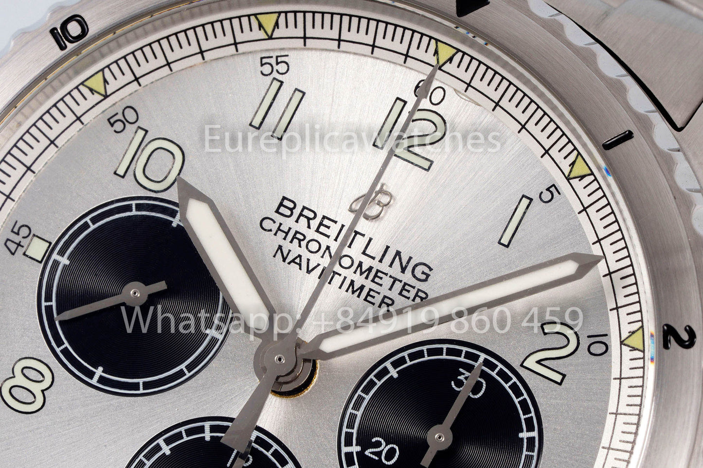 Breitling Aviator 8 AB01194A1B1X1 Quadrante bianco 1:1 Miglior clone EF Factory Acciaio inossidabile