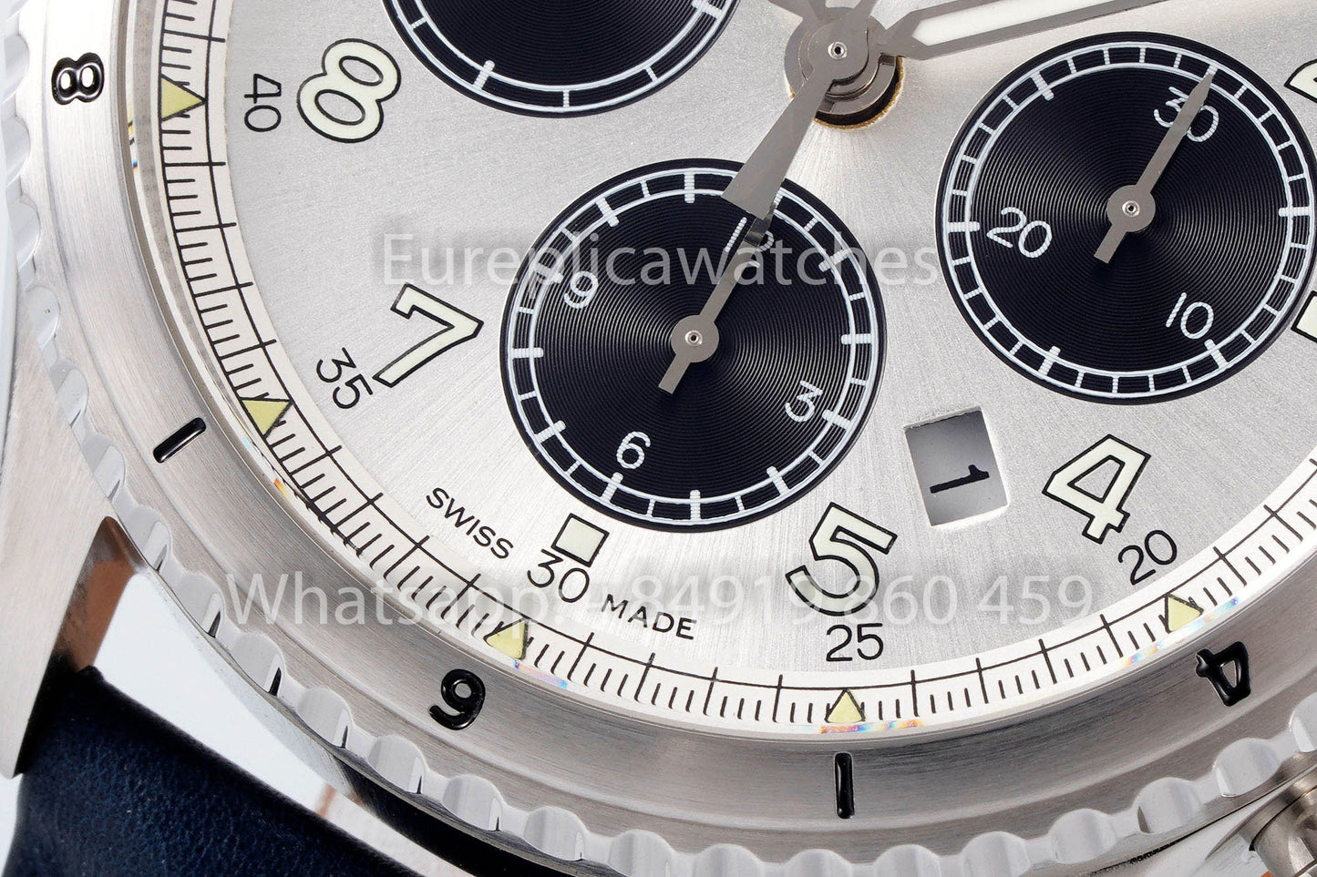 Breitling Aviator AB01194A1B1X1 Esfera blanca Correa azul 1:1 Mejor clon EF Factory