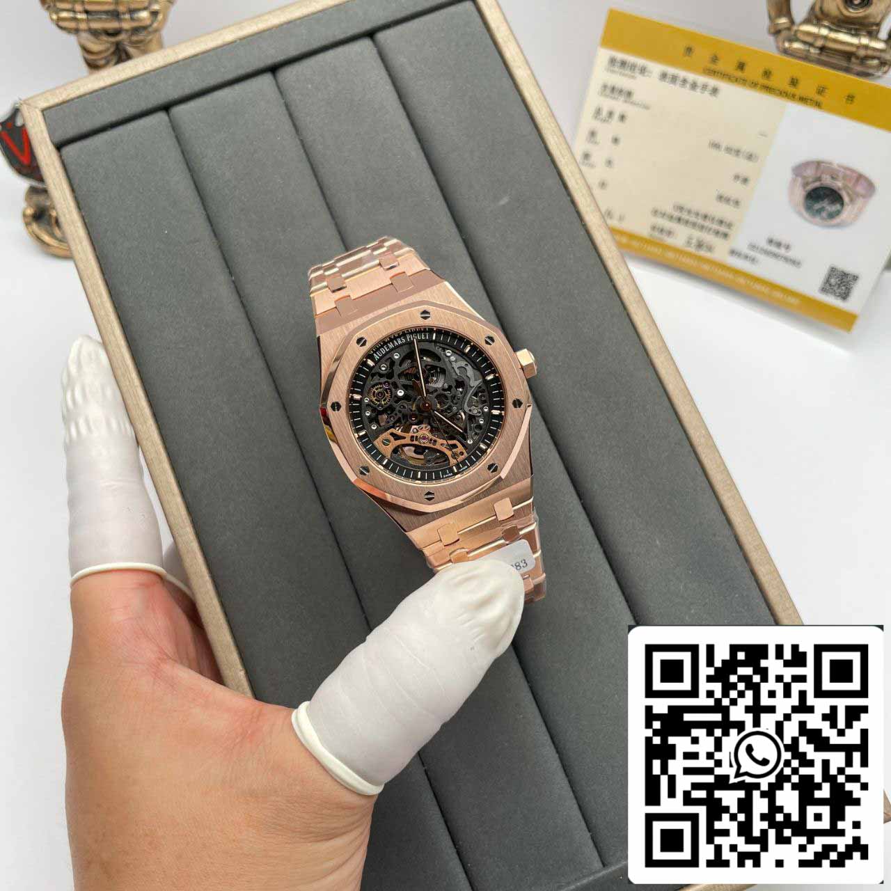 Audemars Piguet Royal Oak 15407OR.OO.1220OR.01 Mejor edición 1:1 envuelto en oro rosa de 18 quilates