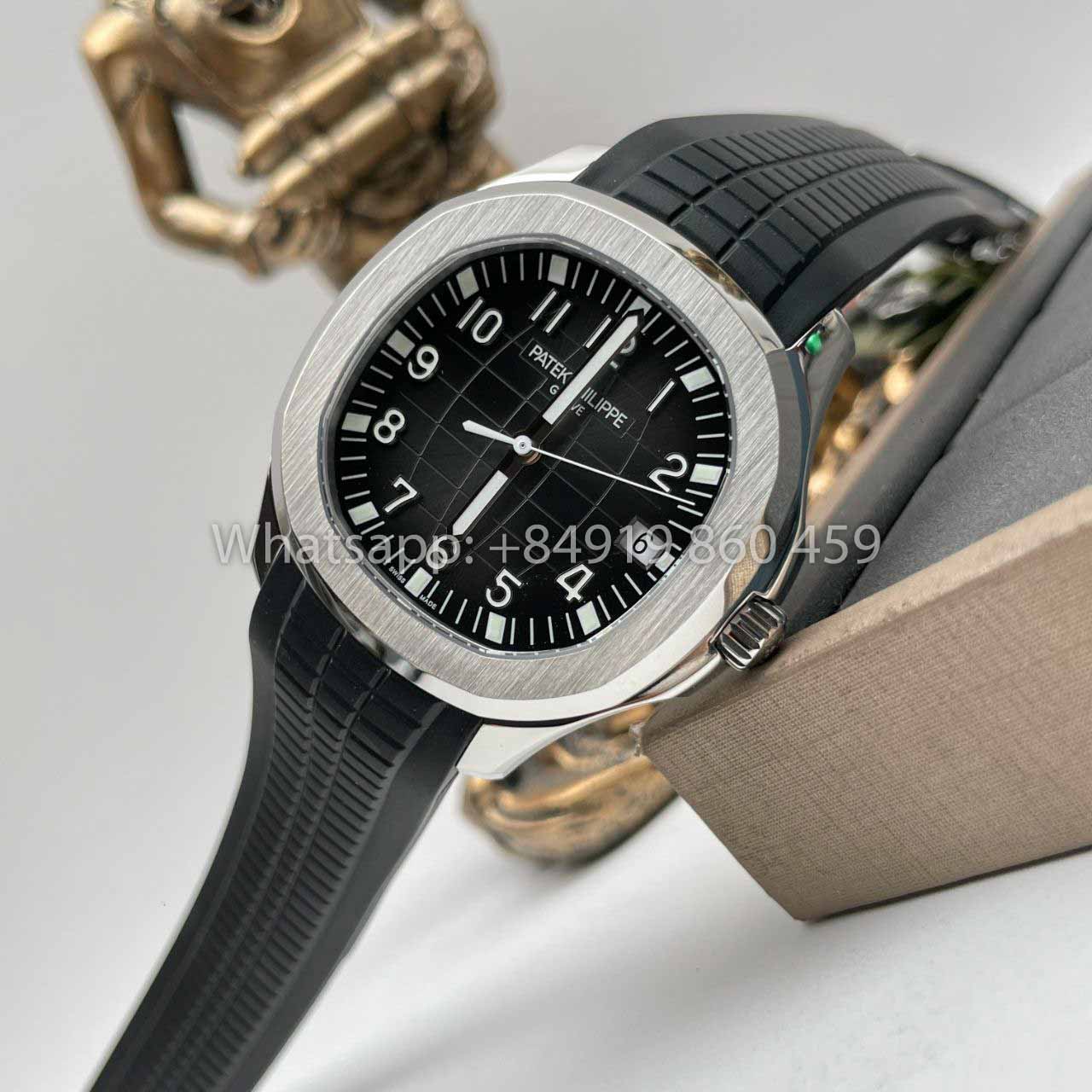 Patek Philippe Aquanaut 5167A-001 1:1 Miglior Clone 3K Factory Quadrante Nero V3 nuova Fibbia