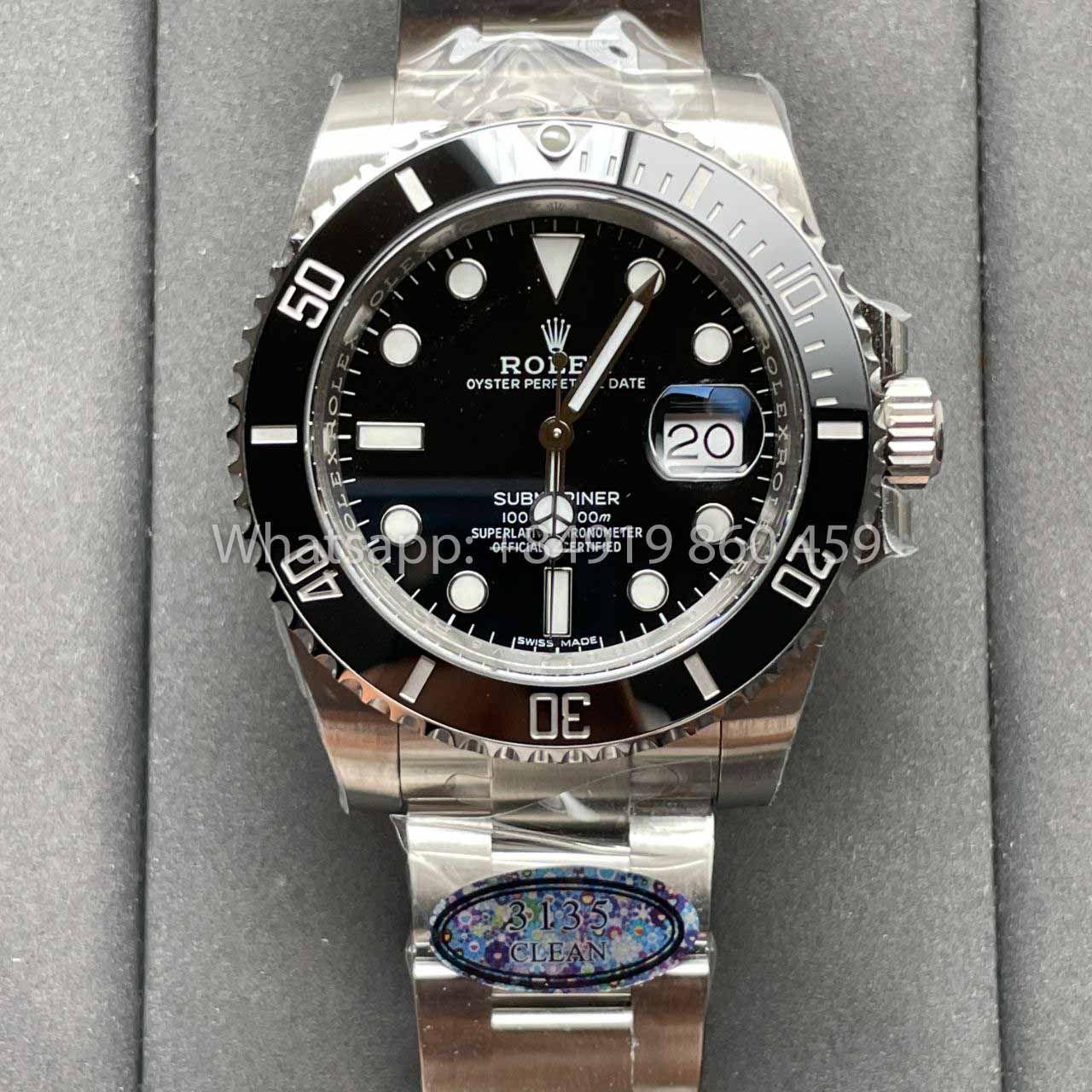 Rolex Submariner 116610LN-97200 40 mm movimiento 3135 Clean Factory V4 bisel negro