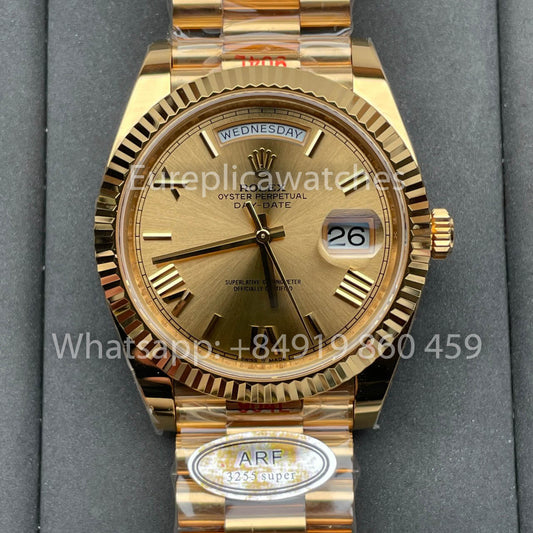 Rolex Day Date 40 M228238-0006 Esfera amarilla 1:1 Mejor edición AR Factory 3255 Movimiento