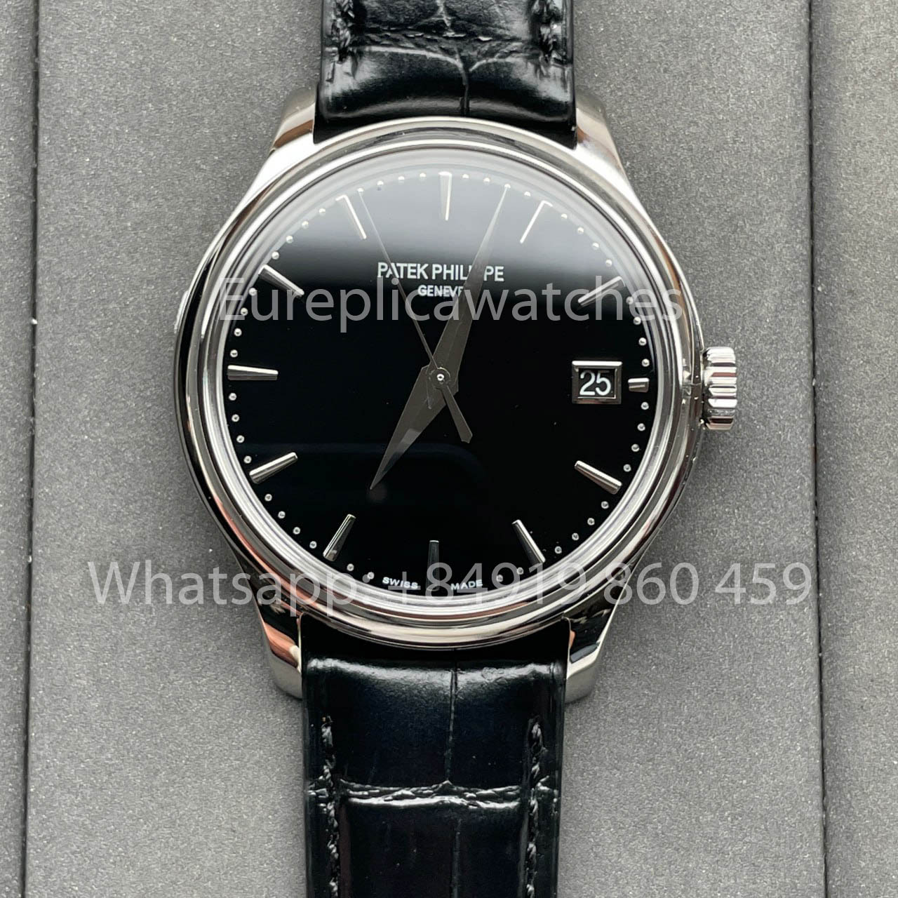 Patek Philippe Calatrava 5227G-010 1:1 Mejor Edición 3K Esfera Negra de Fábrica