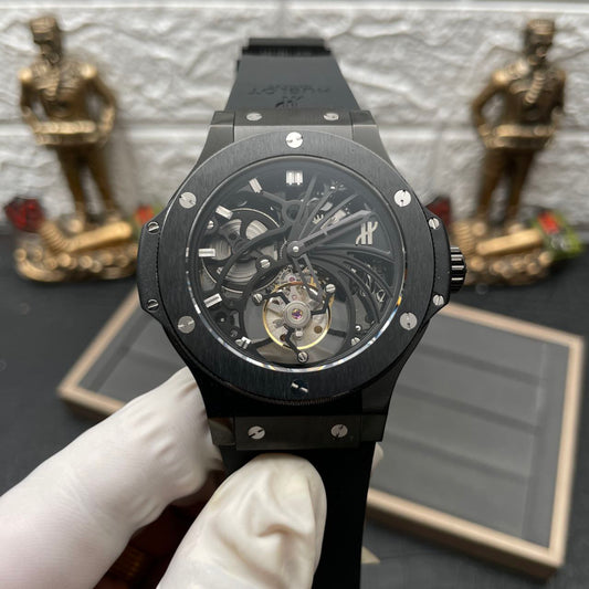 Hublot Big Bang Hollow Tourbillon 1:1 Best Edition Ceramic Skeleton Dial