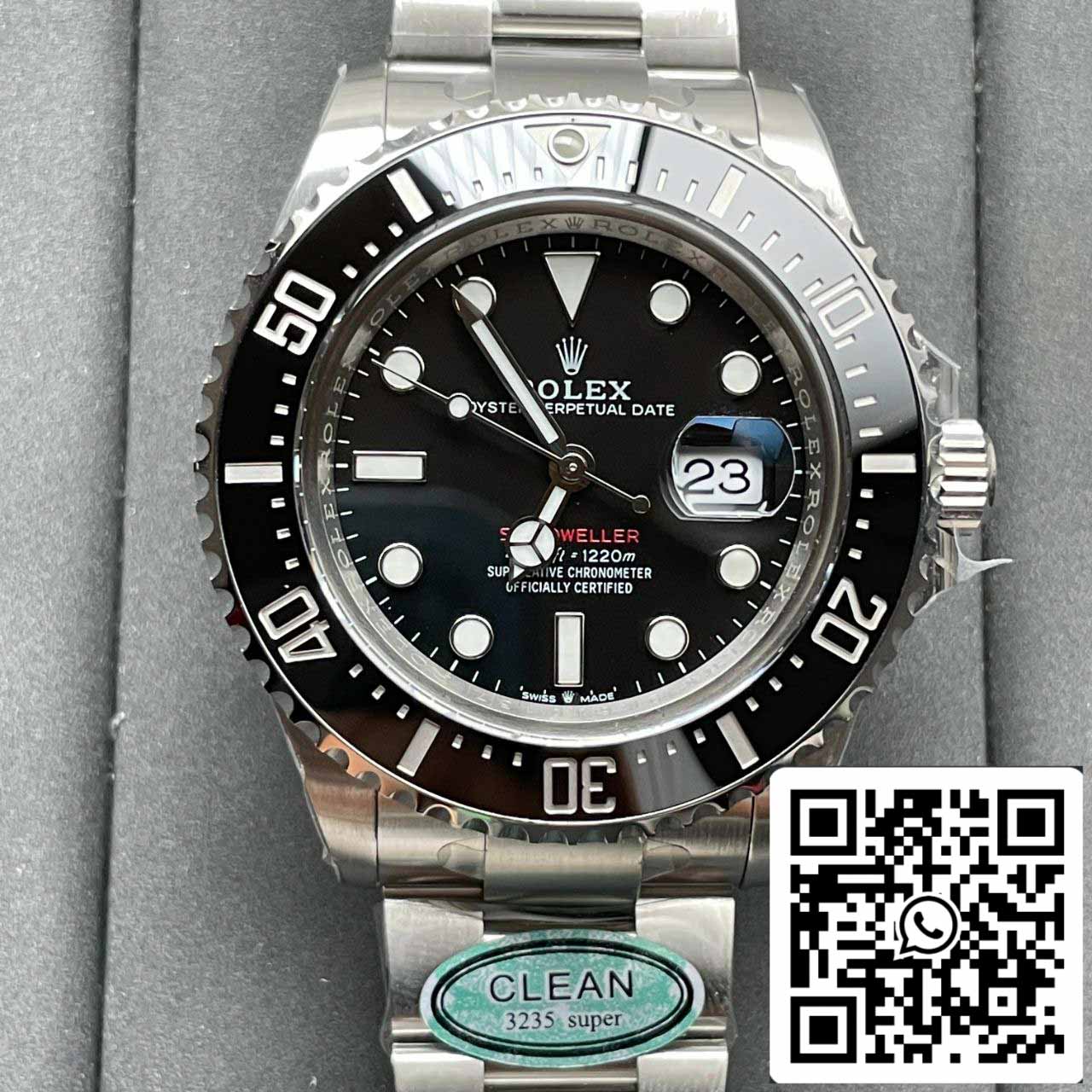 Rolex Sea Dweller M126600-0002 1:1 Best Edition Esfera negra de fábrica limpia