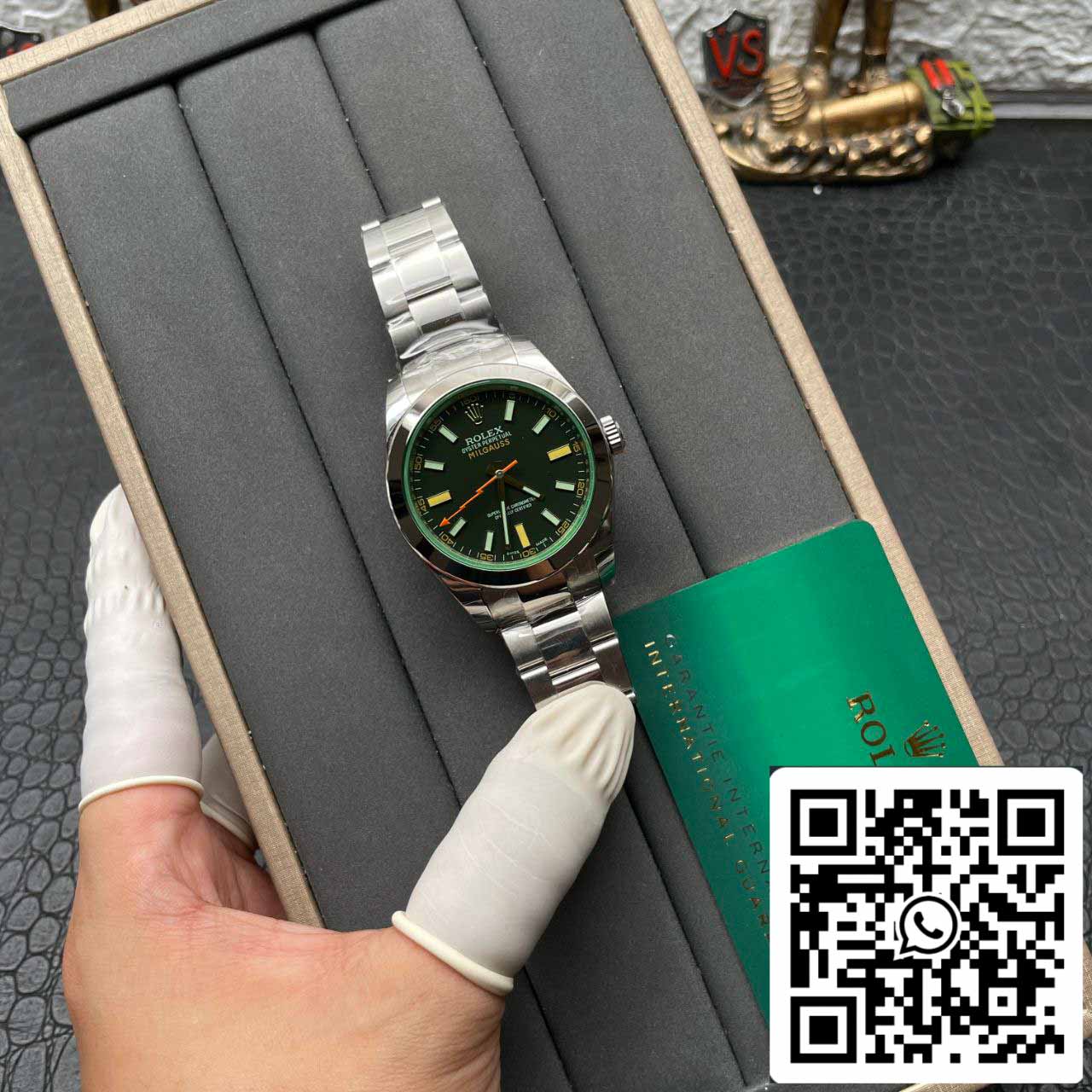 Rolex Milgauss 116400GV JVS Factory 1:1 Mejor edición suiza ETA3131 Esfera negra