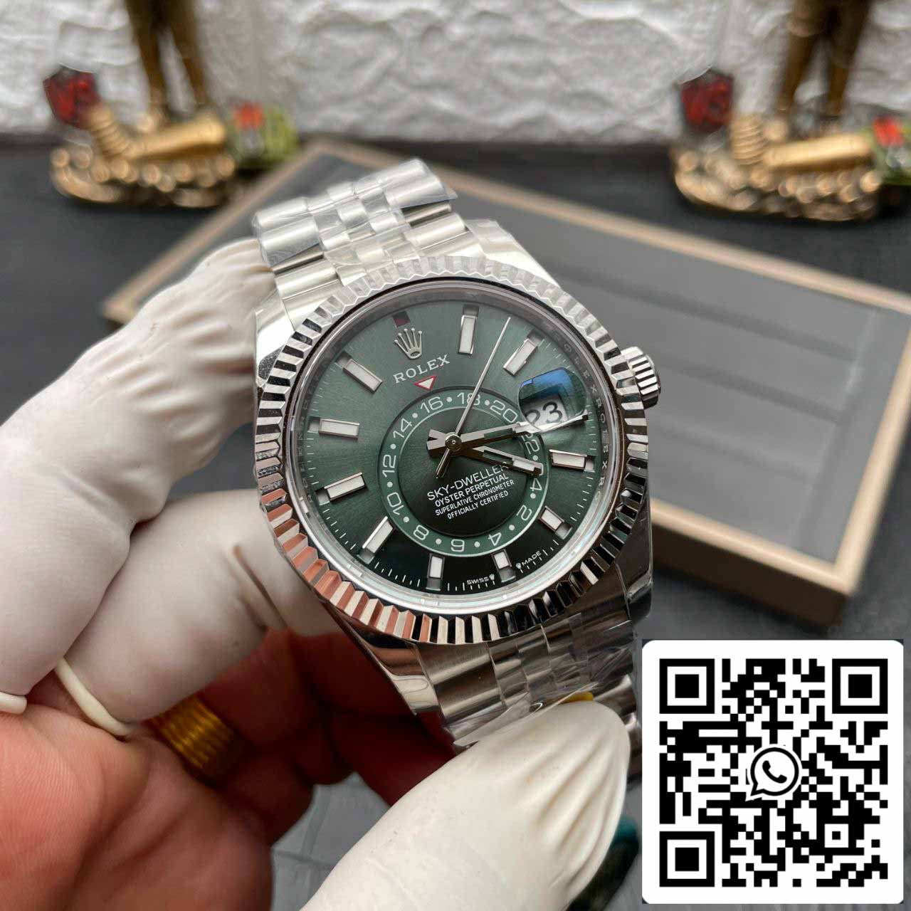 Rolex Sky Dweller M336934-0001 1:1 Mejor edición ZF Factory Green Dial Versión más reciente 2024