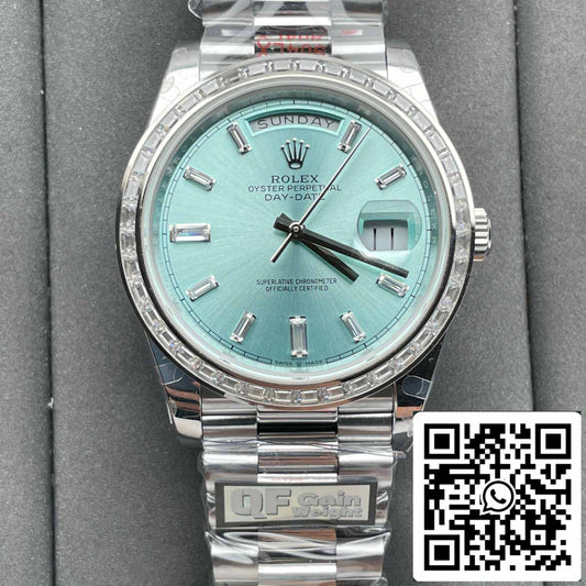 Rolex Day Date M228396tbr-0002 V5 40 mm QF Factory 1:1 Best Edition Esfera y bisel Tiffany