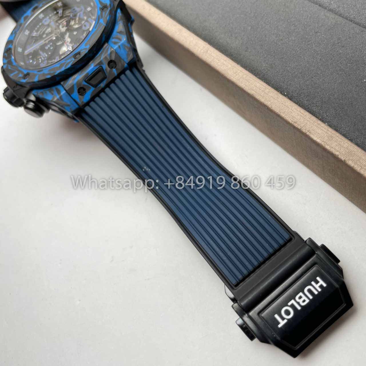 Custodia blu in fibra di carbonio Hublot BIG BANG 1:1 Best Edition HB Factory