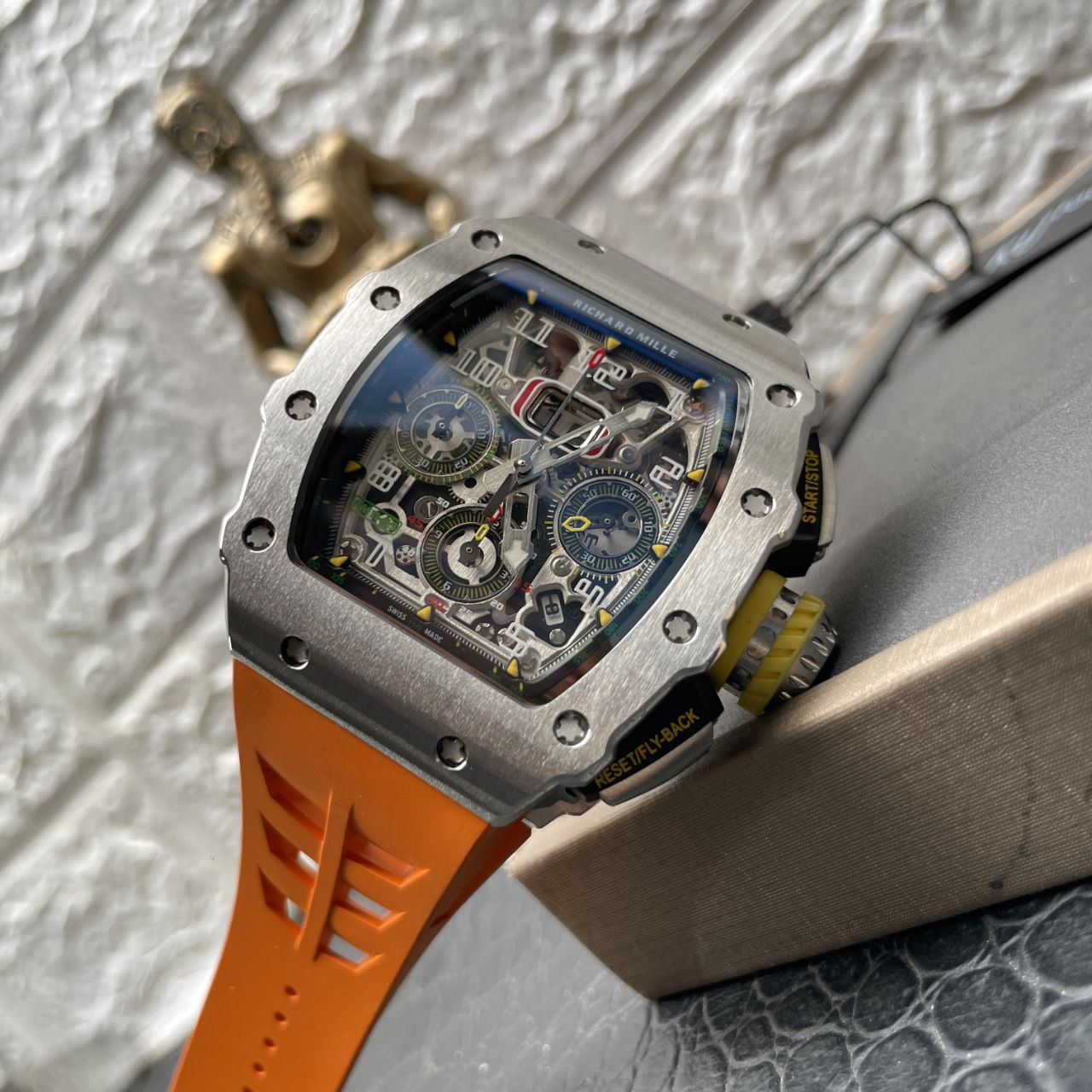 Richard Mille RM11-03 Cinturino arancione KV Factory in scala 1: 1 della migliore edizione