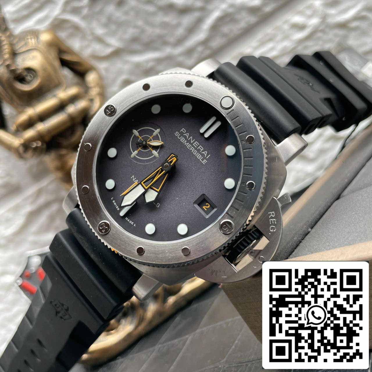 Panerai Submersible PAM1323 1:1 Best Edition VS Factory Gray Dial