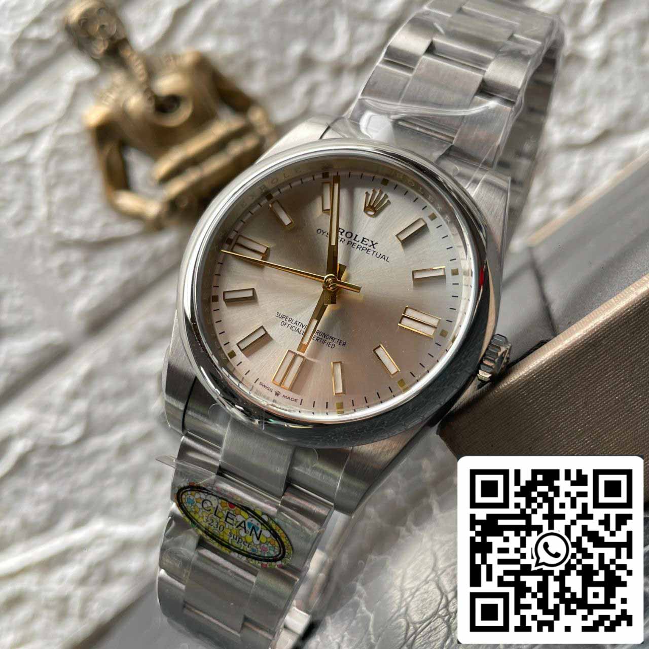 Rolex Oyster Perpetual M124300-0001 41MM 1:1 Best Edition Clean Factory Silver Dial