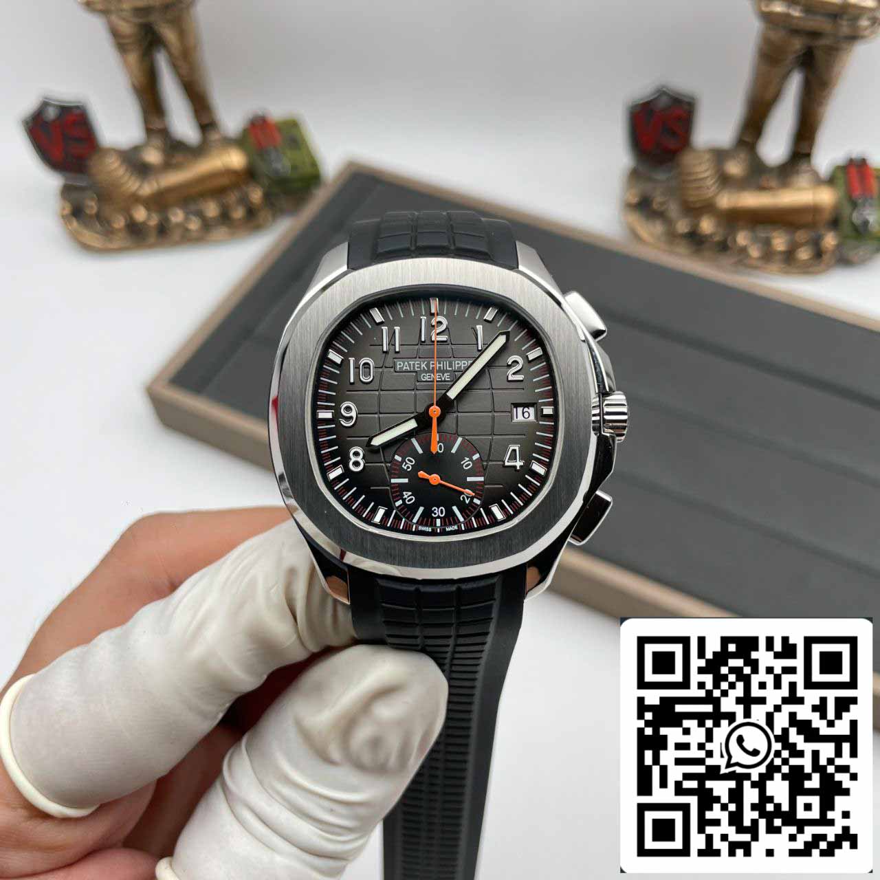 Patek Philippe Aquanaut 5968A-001 Correa de caucho negra 1:1 Mejor edición OM Factory