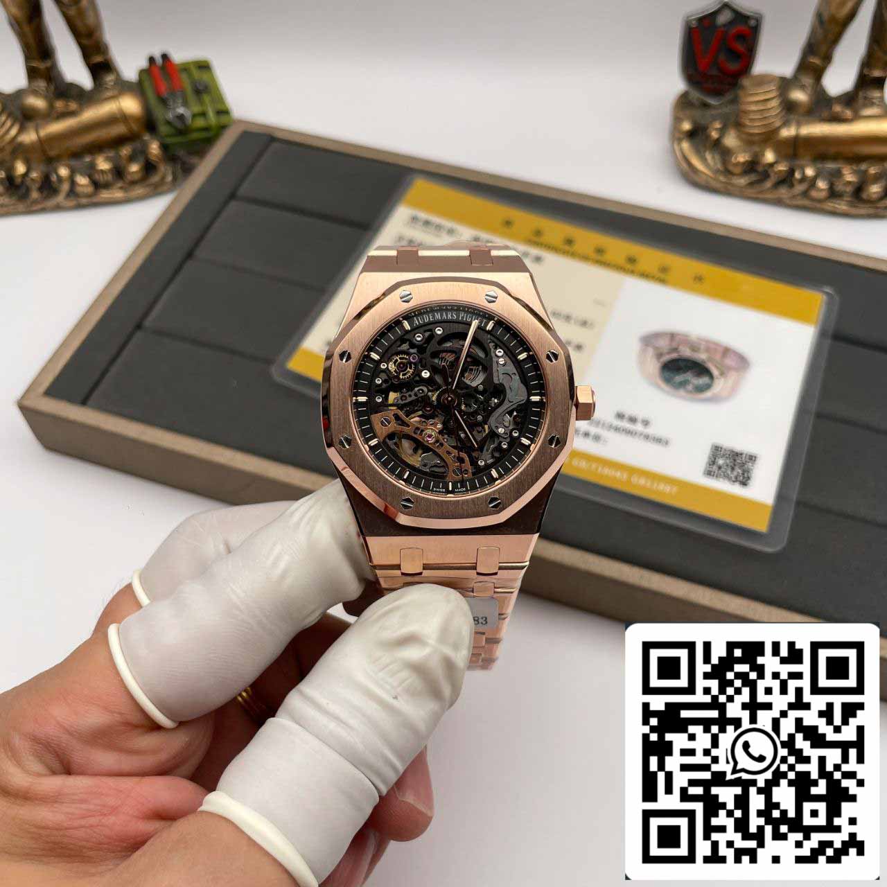 Audemars Piguet Royal Oak 15407OR.OO.1220OR.01 Mejor edición 1:1 envuelto en oro rosa de 18 quilates