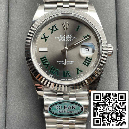 Rolex Datejust M126334-0045 Quadrante Wimbledon 41MM di Clean Factory