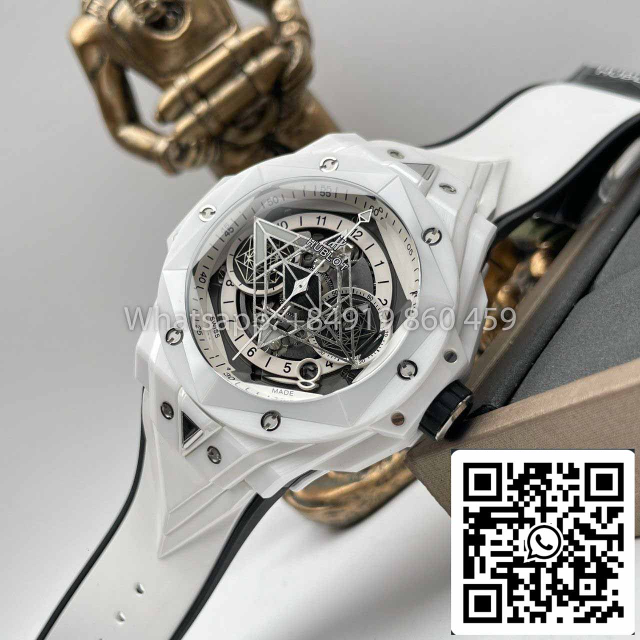 Hublot Big Bang Sang Bleu II 418.HX.2001.RX.MXM21 1:1 Mejor Edición BBF Factory Cerámica Blanca