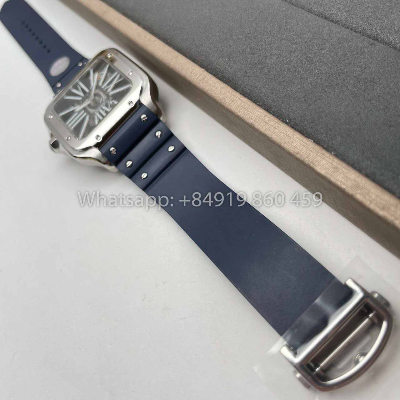 Cartier santos Skeleton 40mm  W2020018  THB Factory 1:1 Best Edition White bezel