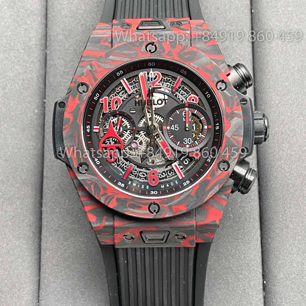 Hublot BIG BANG 411.QV.1123.NR.OVK21 1:1 Mejor Edición HB Factory Caja Roja de Fibra de Carbono