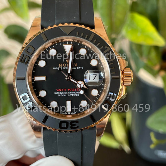 Reloj Rolex Yacht-Master 40 Rose Gold 126655-0002 para hombre, clon 1:1, fábrica limpia