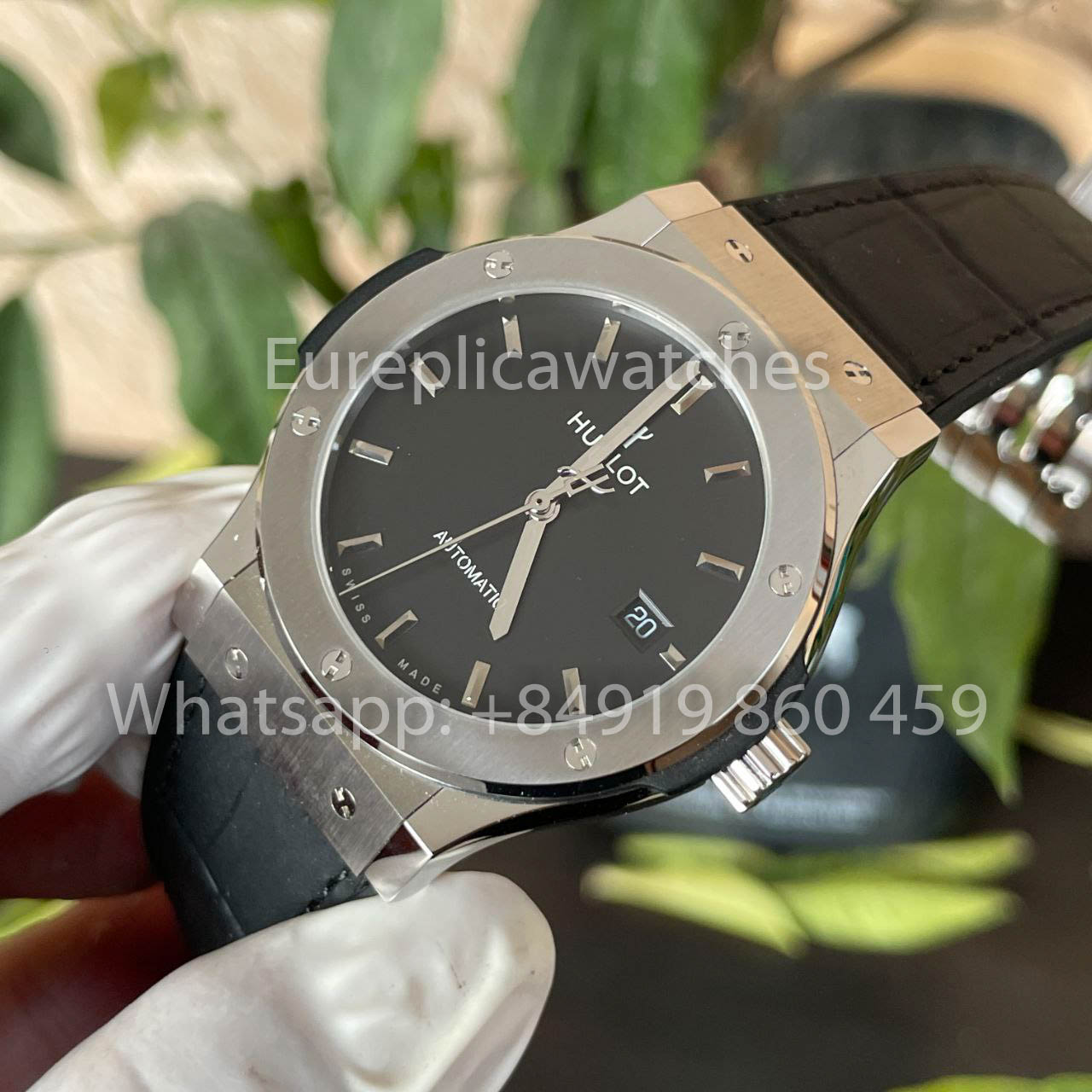 Hublot Classic Fusion 542.NX.1171.RX 42MM 1:1 Best Clone HB Factory Black Dial Leather Strap