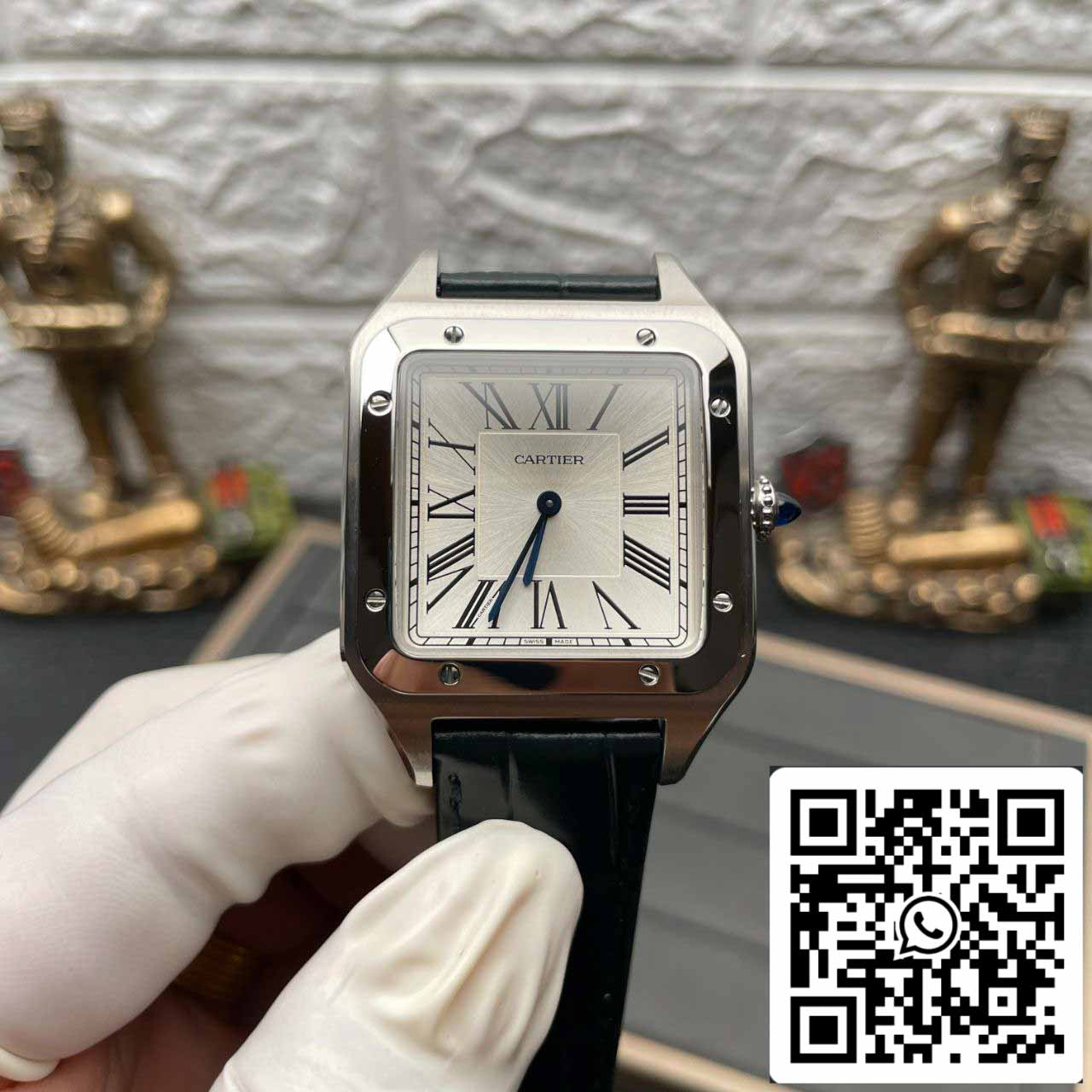 Cartier Santos Dumont WSSA0032 1:1 Best Edition F1 Factory Silver Dial Swiss ETA430 MC