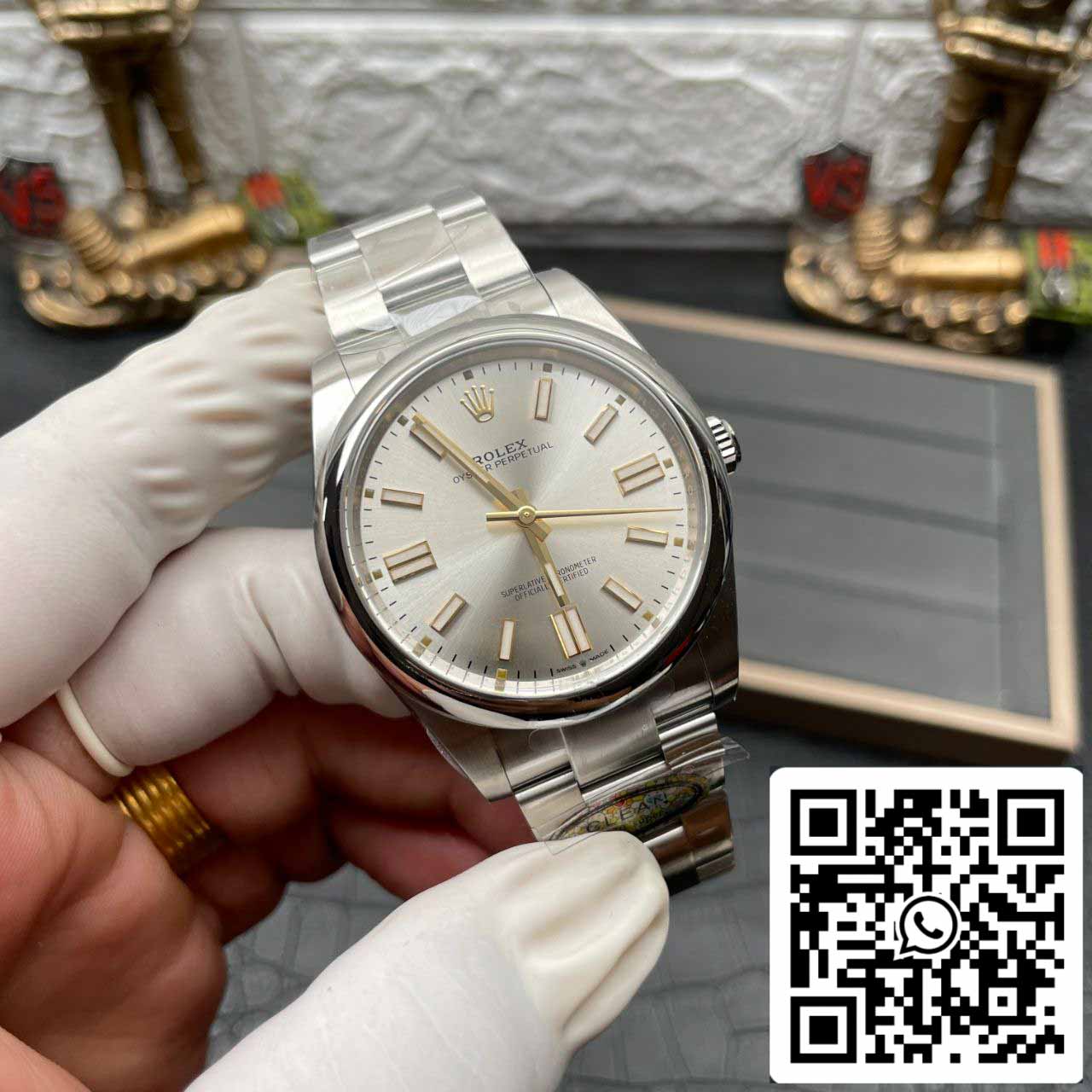 Rolex Oyster Perpetual M124300-0001 41MM 1:1 Best Edition Clean Factory Silver Dial