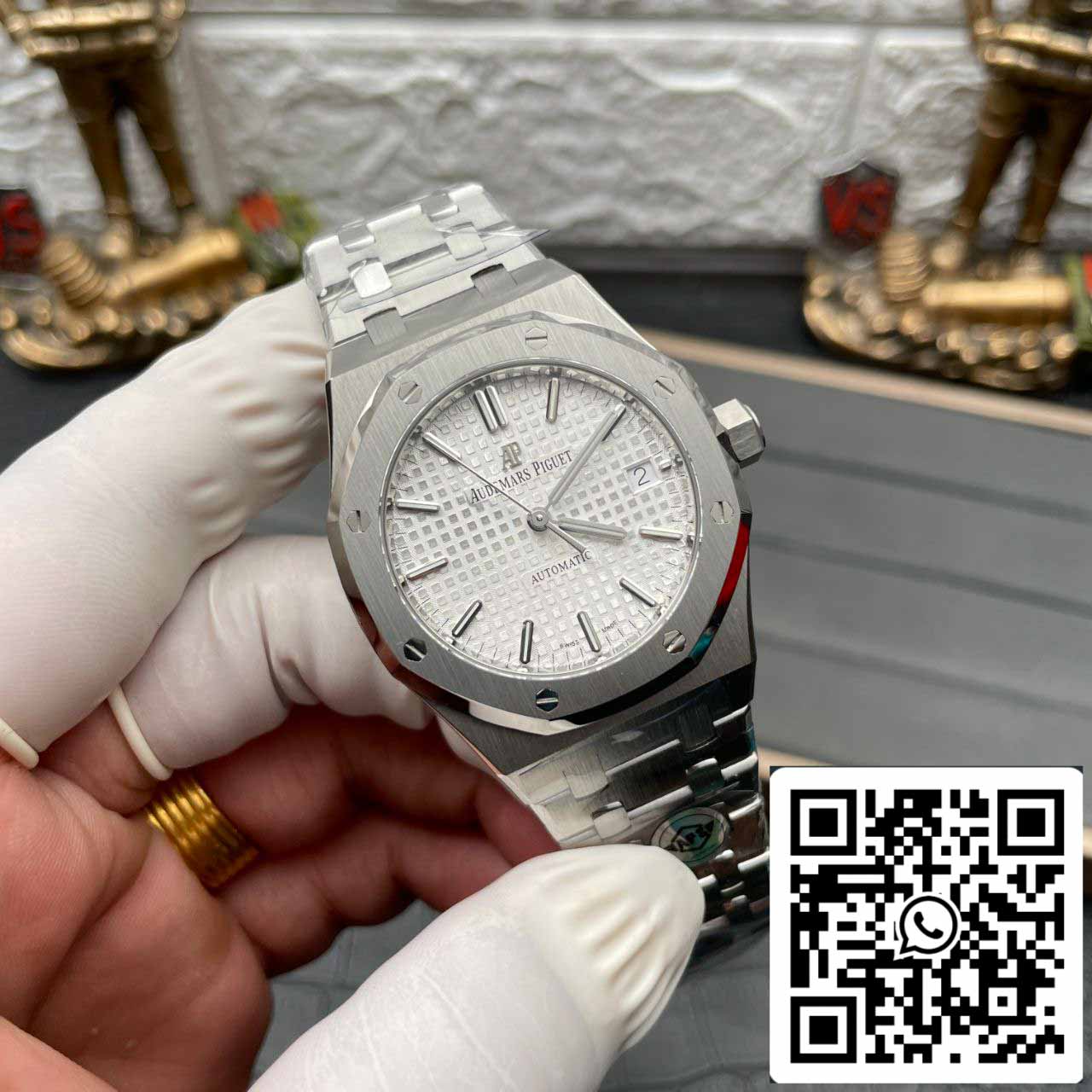 Audemars Piguet Royal Oak 15450ST.OO.1256ST.01 1:1 Best Edition APS Factory V3 quadrante argento