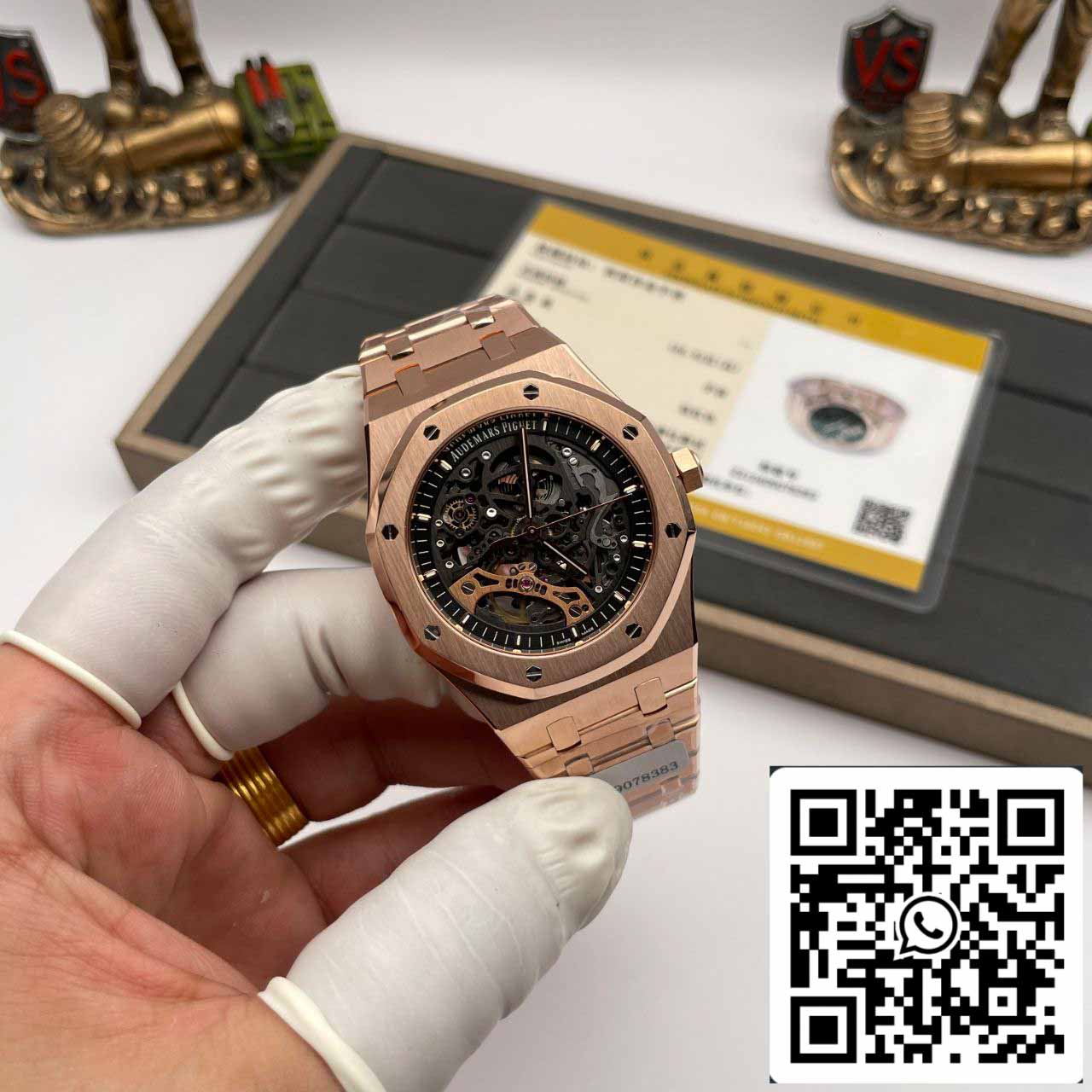 Audemars Piguet Royal Oak 15407OR.OO.1220OR.01 Mejor edición 1:1 envuelto en oro rosa de 18 quilates