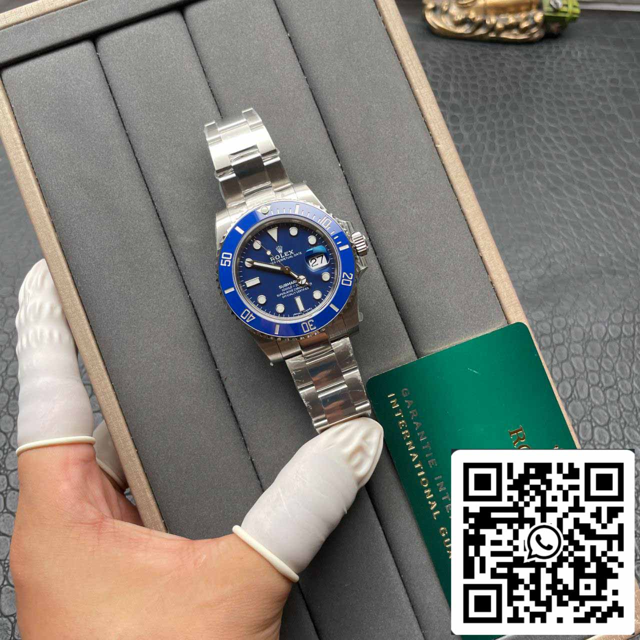 Rolex Submariner 116619LB-97209 movimento 3135 VS Factory quadrante blu