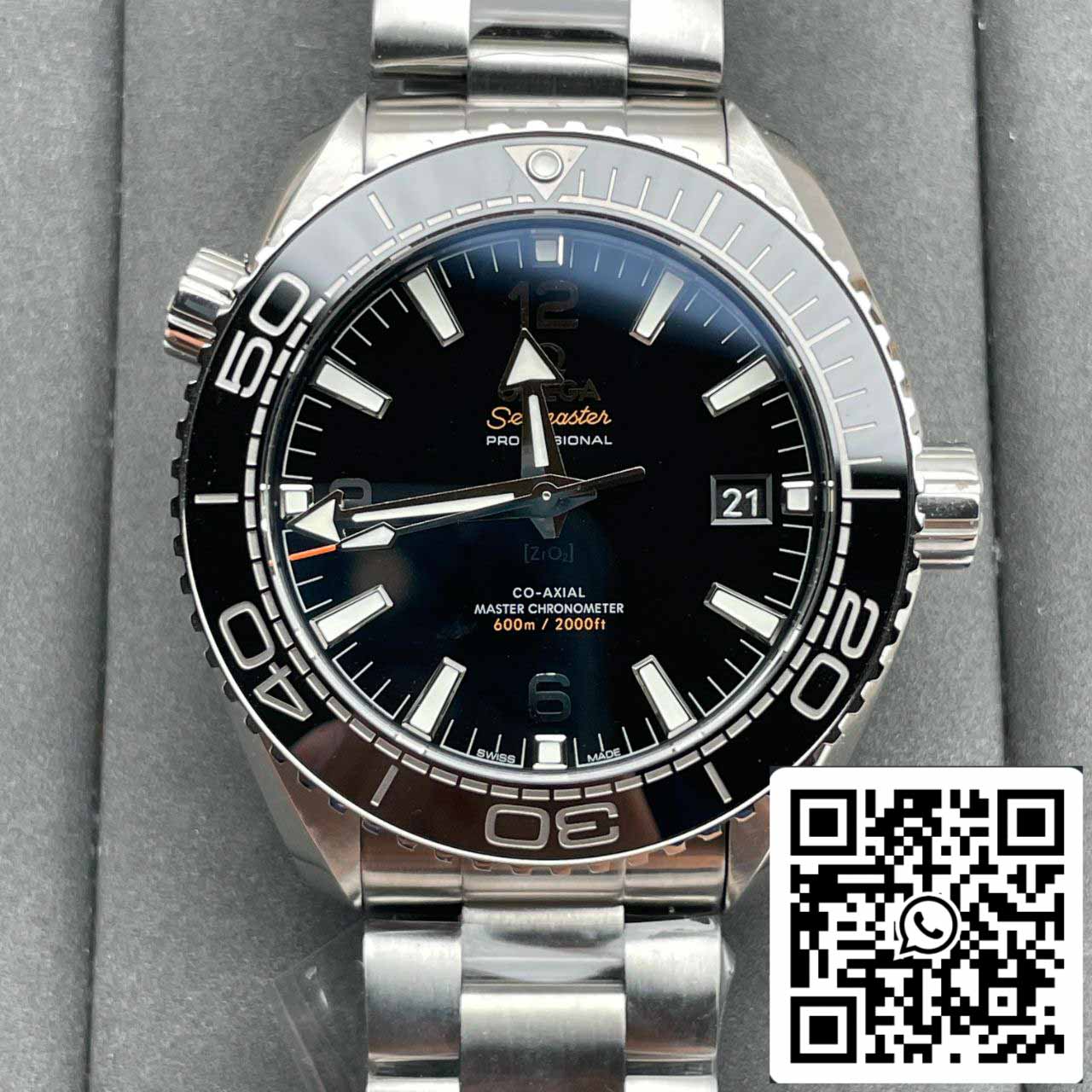 Omega Seamaster 215.30.44.21.01.001 1:1 Mejor edición VS Factory Esfera de cerámica negra Suiza 8900