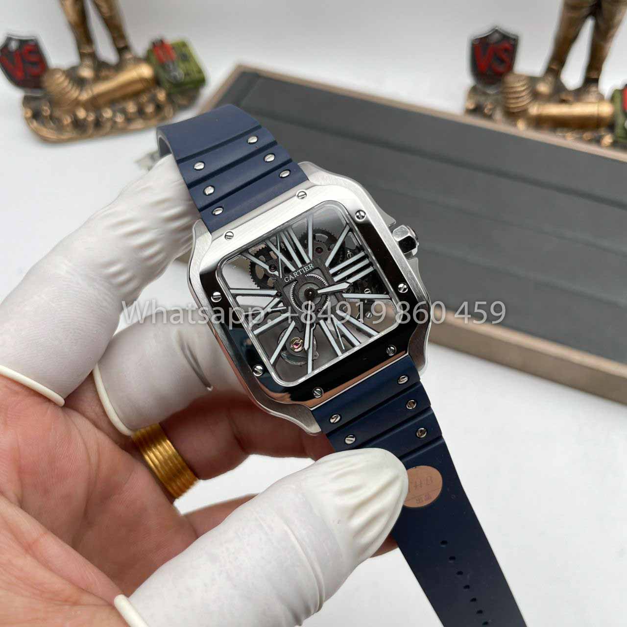 Cartier santos Skeleton 40mm  W2020018  THB Factory 1:1 Best Edition White bezel