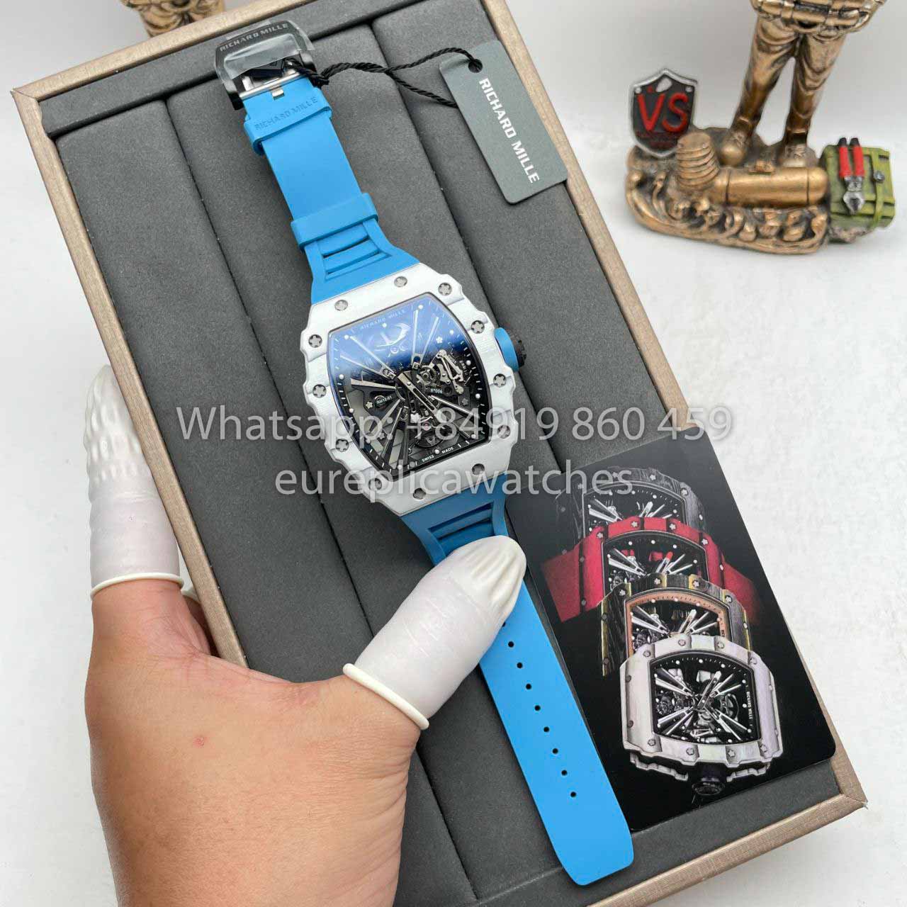 Richard Mille RM12-01 Tourbillon 1:1 Best Edition RM Factory Blue Strap