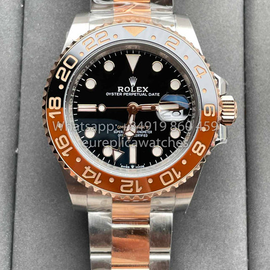 Rolex GMT Master II M126711chnr-0002 1:1 Mejor Edición C+ Factory Oro Rosa