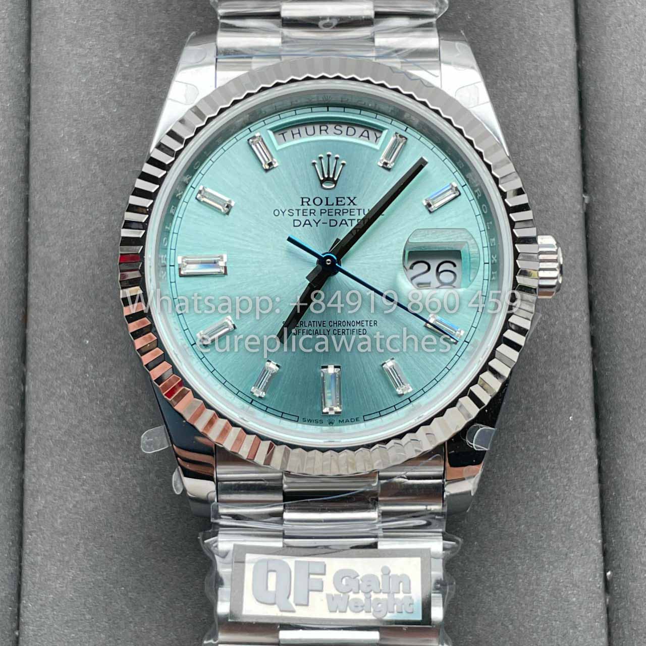 Rolex Day Date M228239 1:1 Miglior Clone Edition QF Factory Tiffany Blue Dial