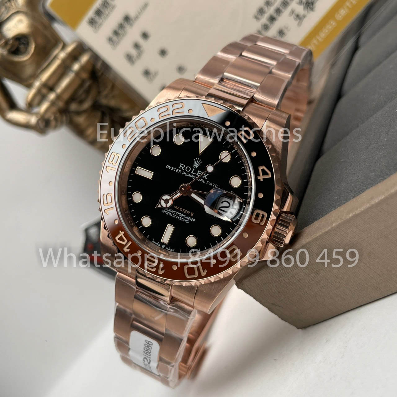 Rolex GMT-Master II Everose Gold Root Beer Brown 126715CHNR 40mm Rose Gold Wrapped from Clean Factory