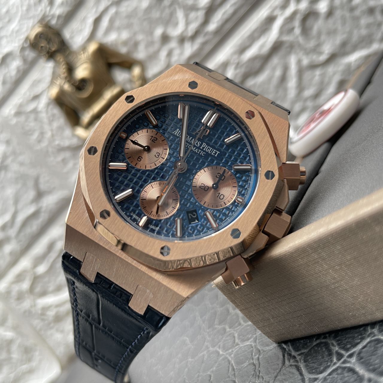 Audemars Piguet Royal Oak Cronógrafo 26331OR.OO.D315CR.01 1:1 Mejor Edición OM Factory Oro Rosa