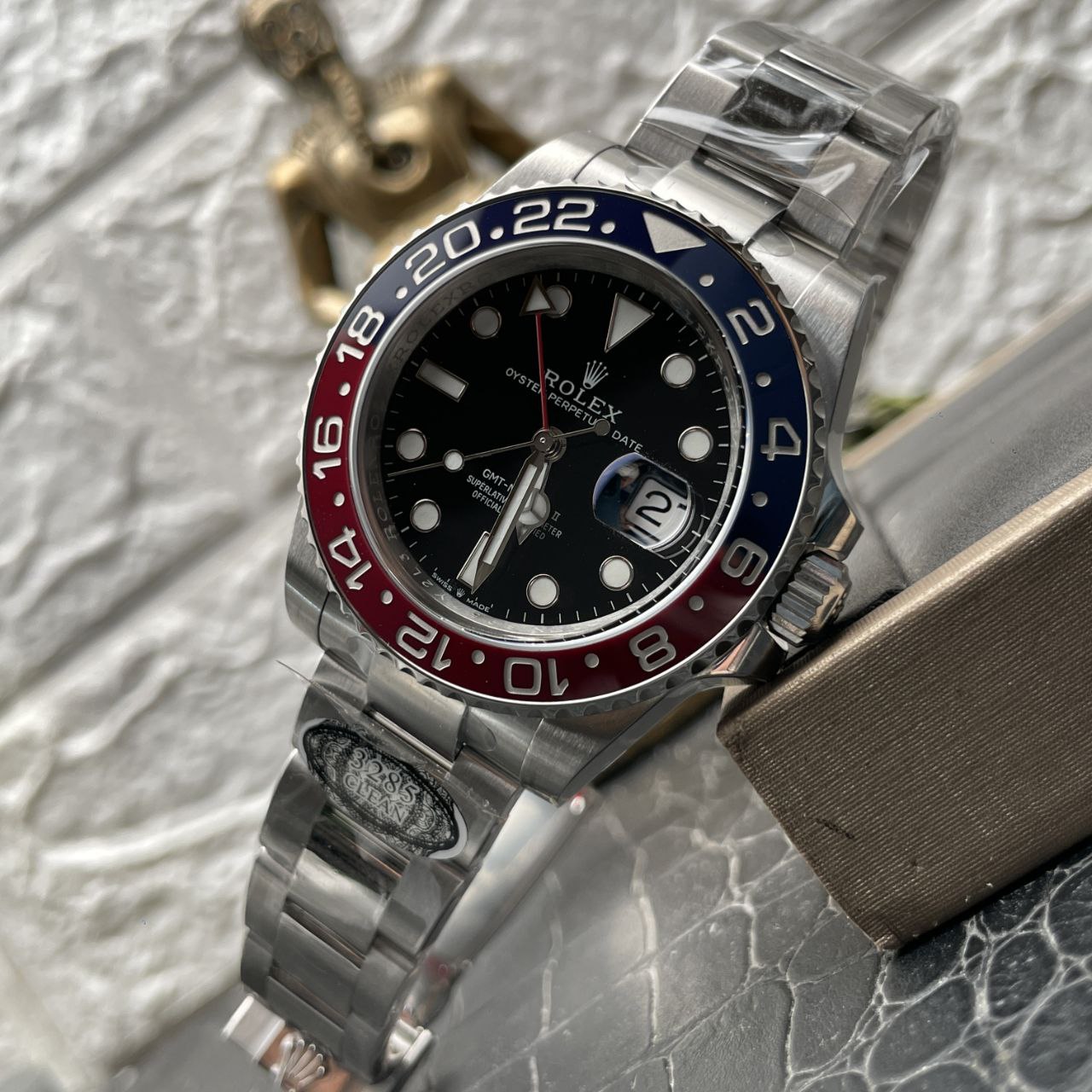 Correa Oyster para Rolex GMT Master II M126710BLRO-0001, edición superior, limpia, de fábrica, V3S, con forma circular de cola 