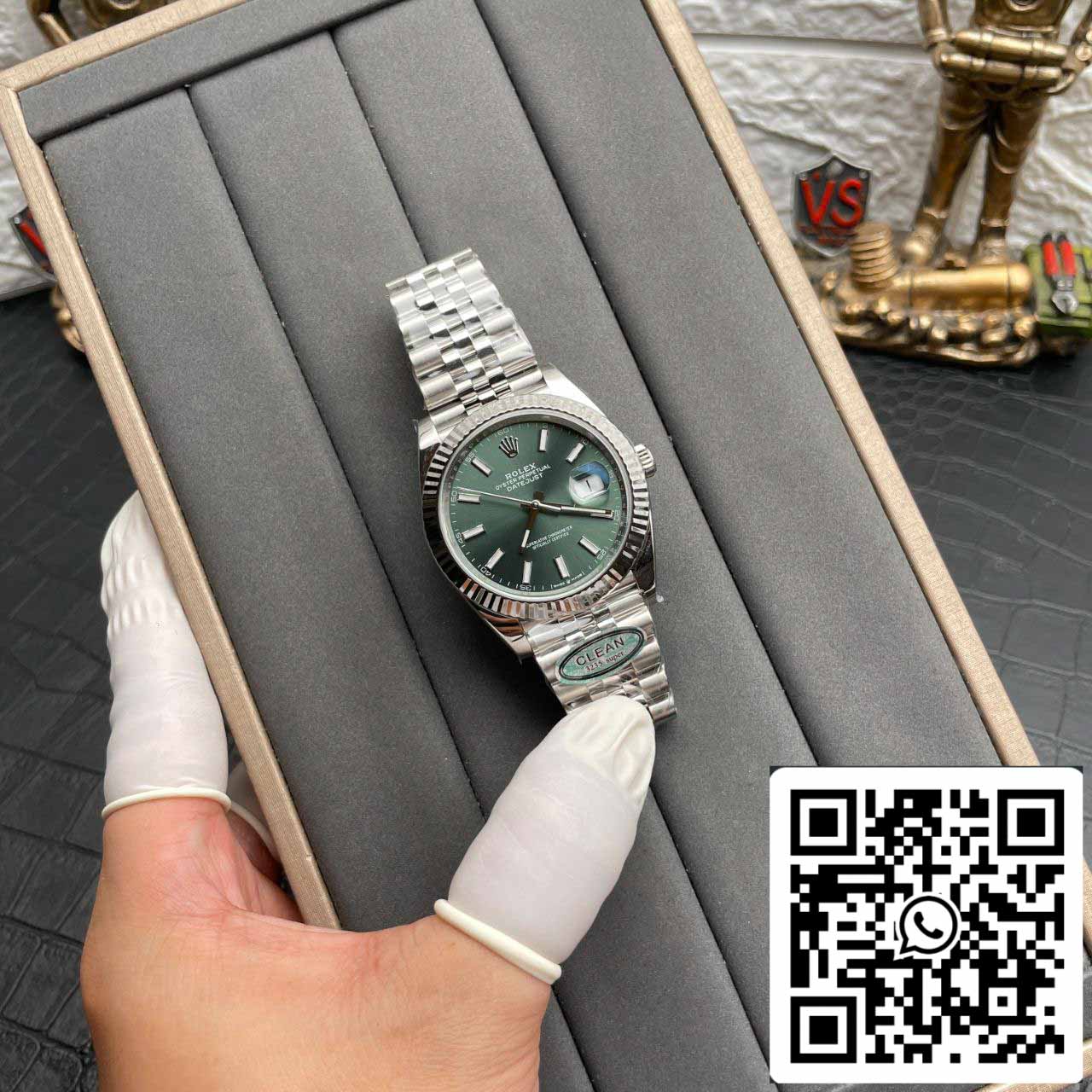 Rolex Datejust M126334-0027 41 mm Correa Jubilee Clean Factory Esfera verde menta