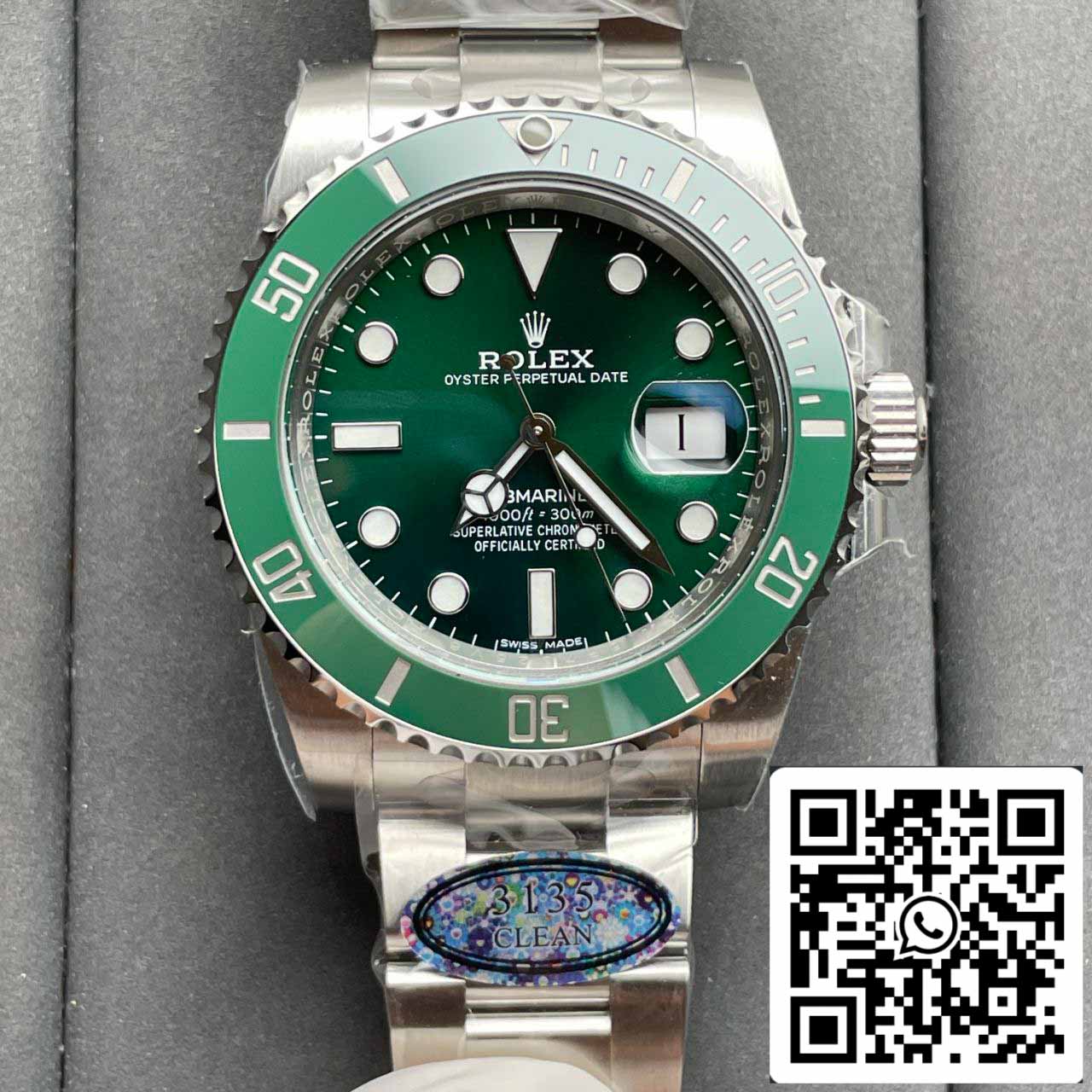 Rolex Submariner 116610LV-97200 40mm movimento 3135 Clean Factory V4 quadrante verde