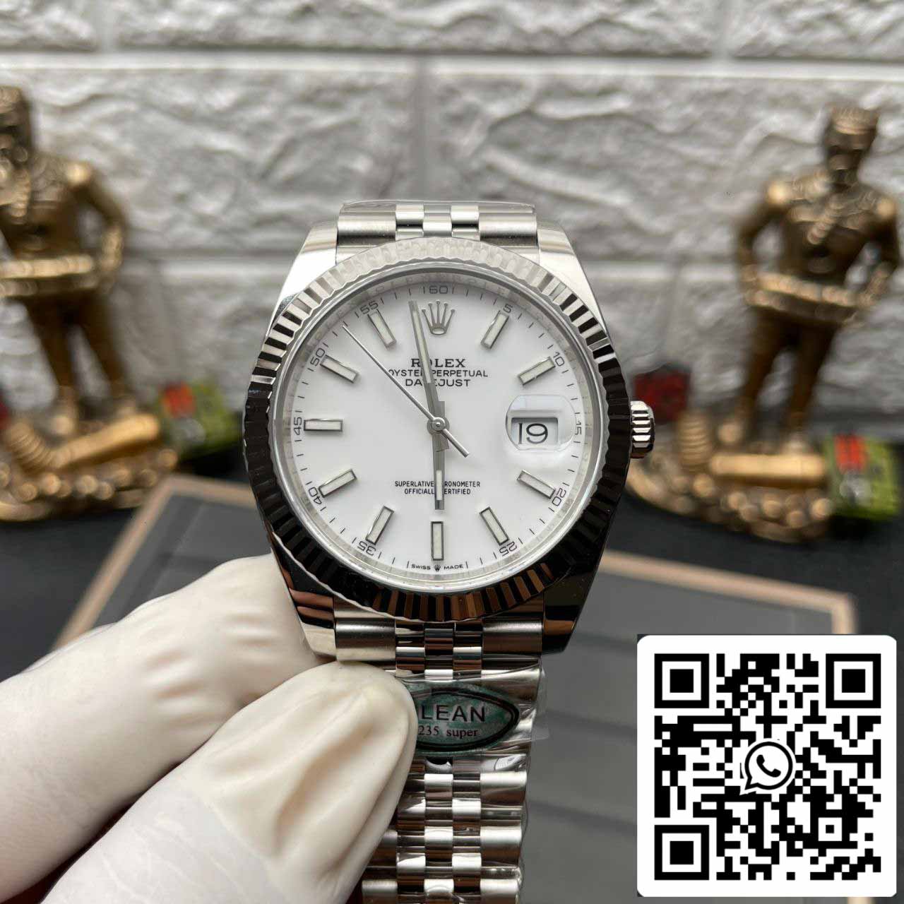 Rolex Datejust M126334-0010 41mm Jubilee Strap Clean Factory White Dial