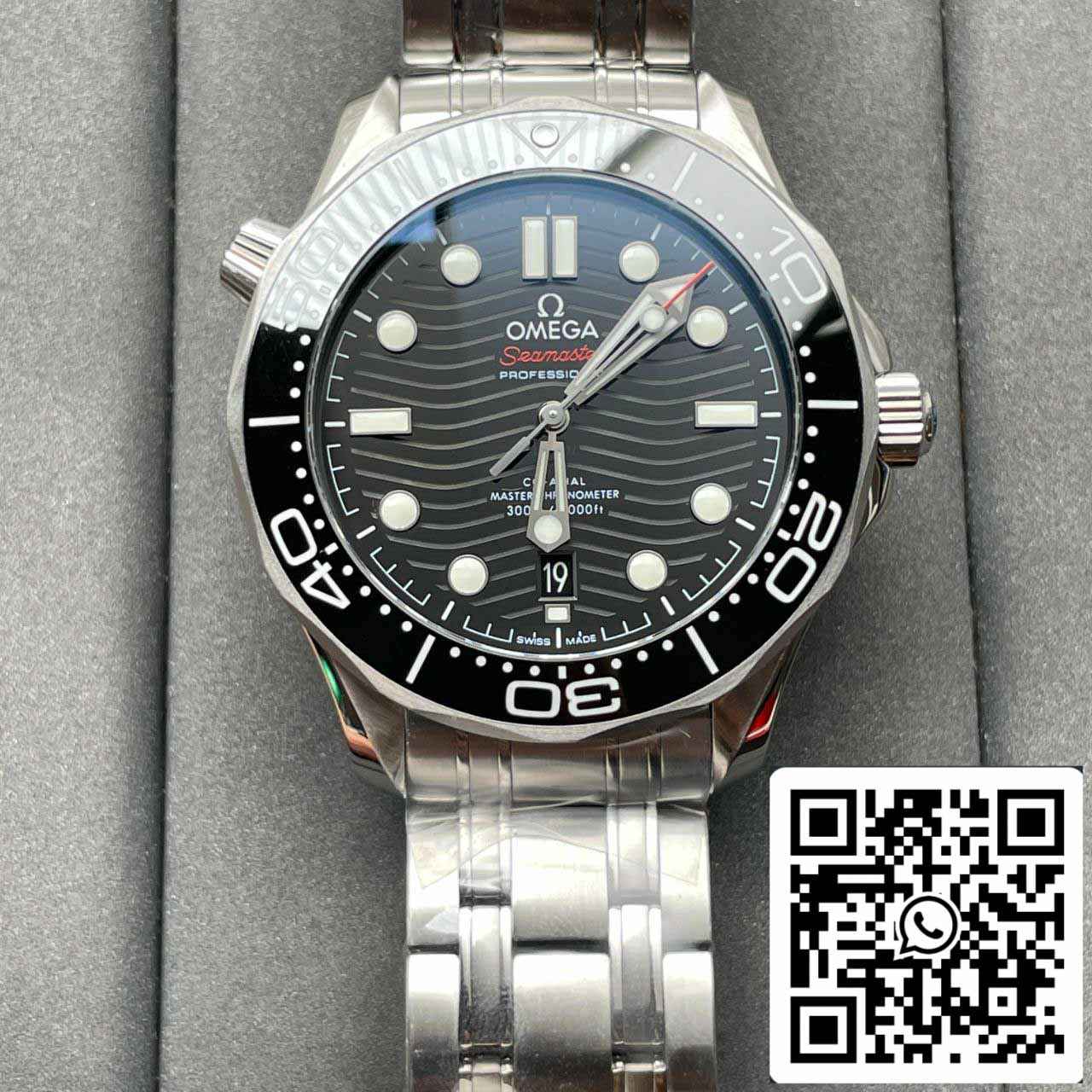 Omega Seamaster Diver 300M 210.30.42.20.01.001 1:1 Best Edition VS quadrante nero di fabbrica