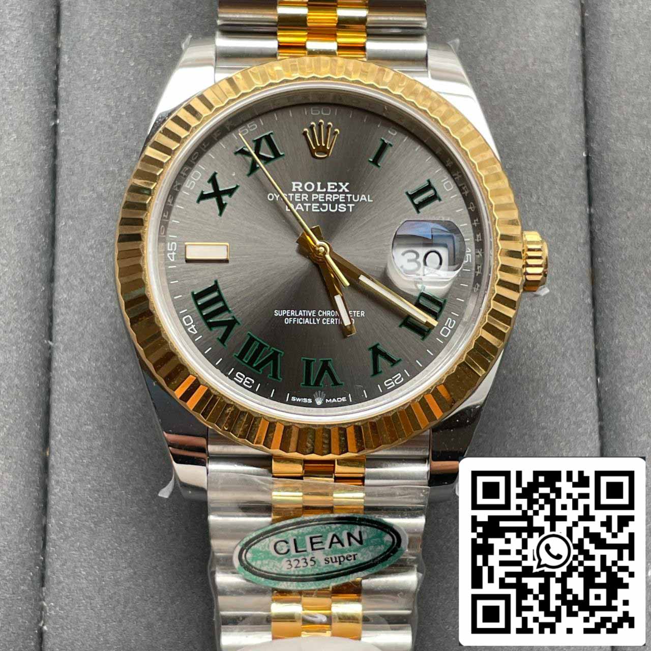 Rolex Datejust M126333-0020 1:1 Best Edition Clean Factory 41mm Quadrante Wimbledon