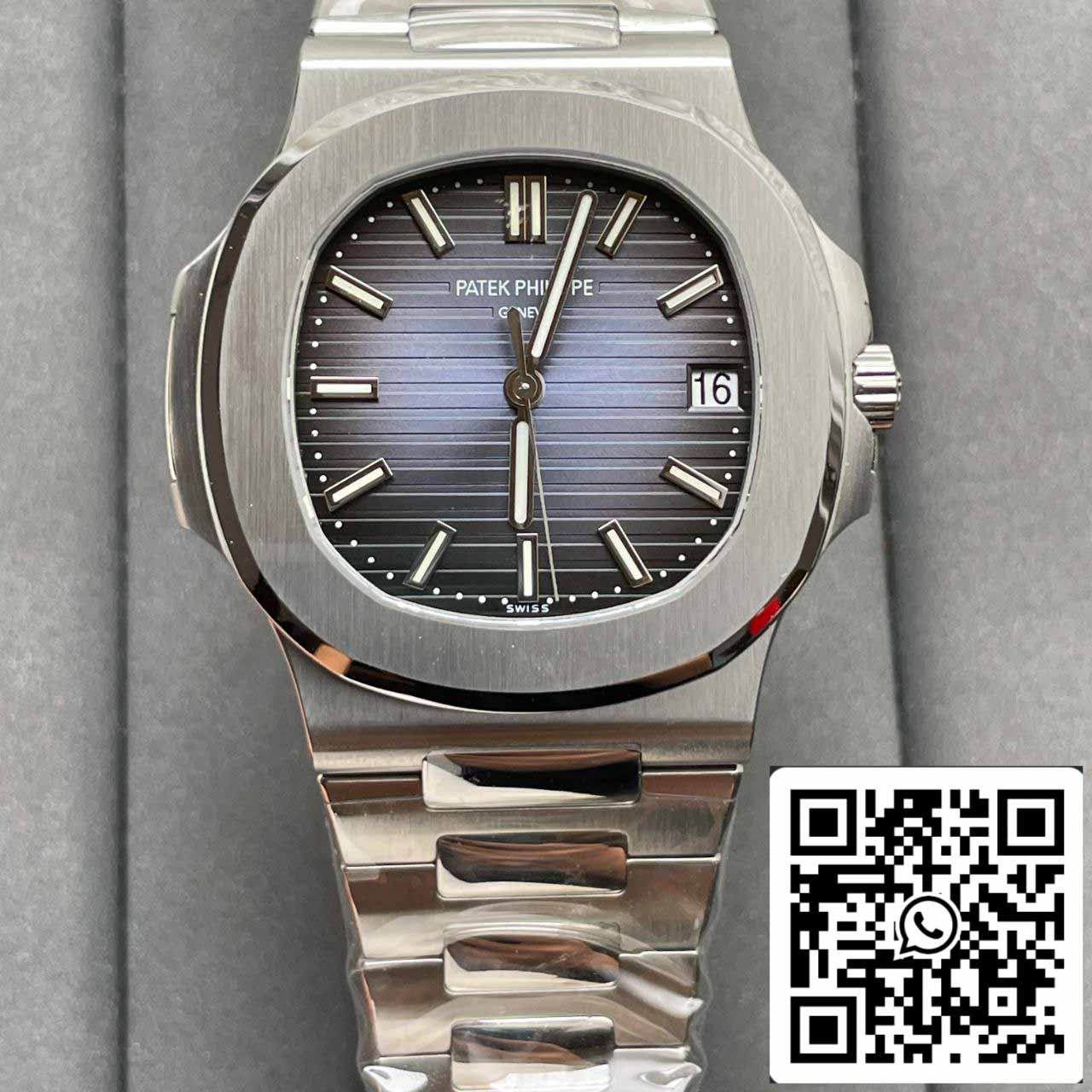 Patek Philippe Nautilus Jumbo 5711/1A-010 PF Factory 1:1 Mejor Edición Suizo ETA324 Esfera Azul