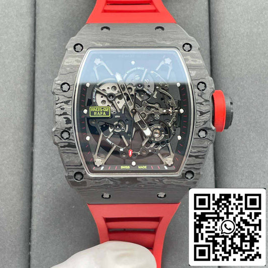 Richard Mille RM035-02 1:1 Best Edition T+ Factory NTPT Caja de carbono Correa roja V4 