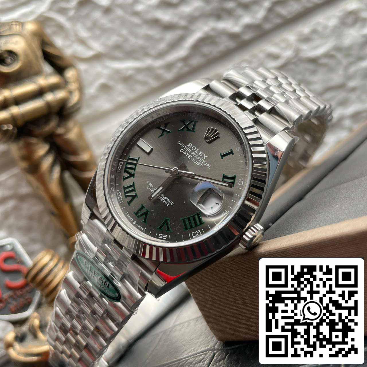 Rolex Datejust M126334-0045 Quadrante Wimbledon 41MM di Clean Factory